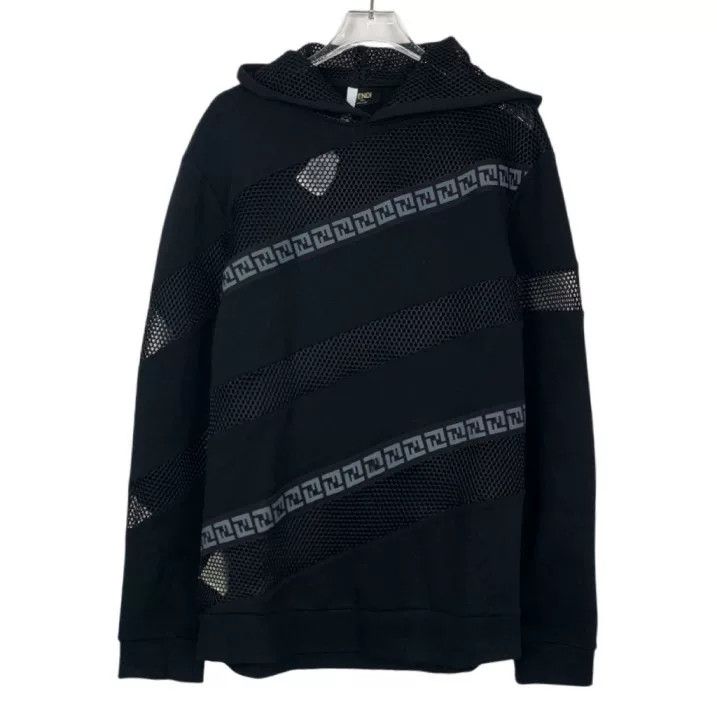 Fendi fendi black logo hooded sweatshirt size l Size US L / EU 52-54 / 3 - 1 Thumbnail
