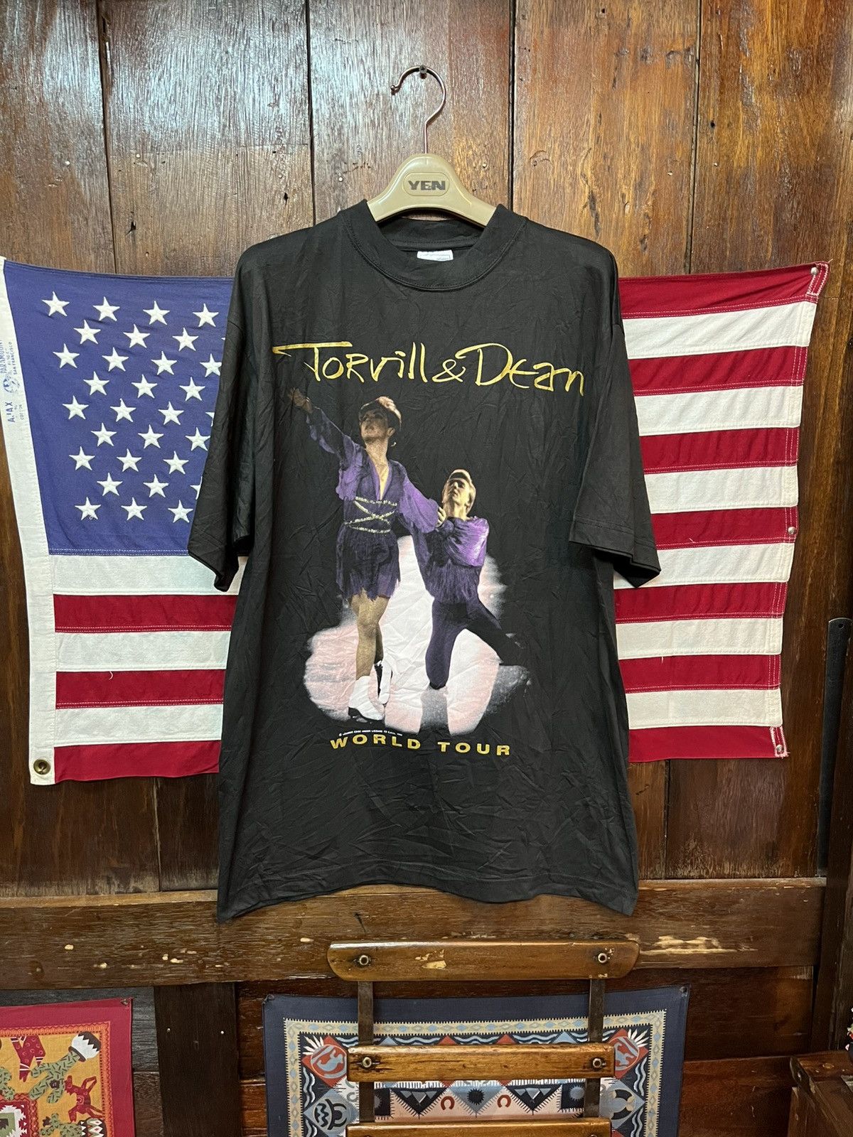 Band Tees × Vintage Vintage 1995 Torvill & Dean World Tour T-Shirt Size US M / EU 48-50 / 2 - 1 Thumbnail