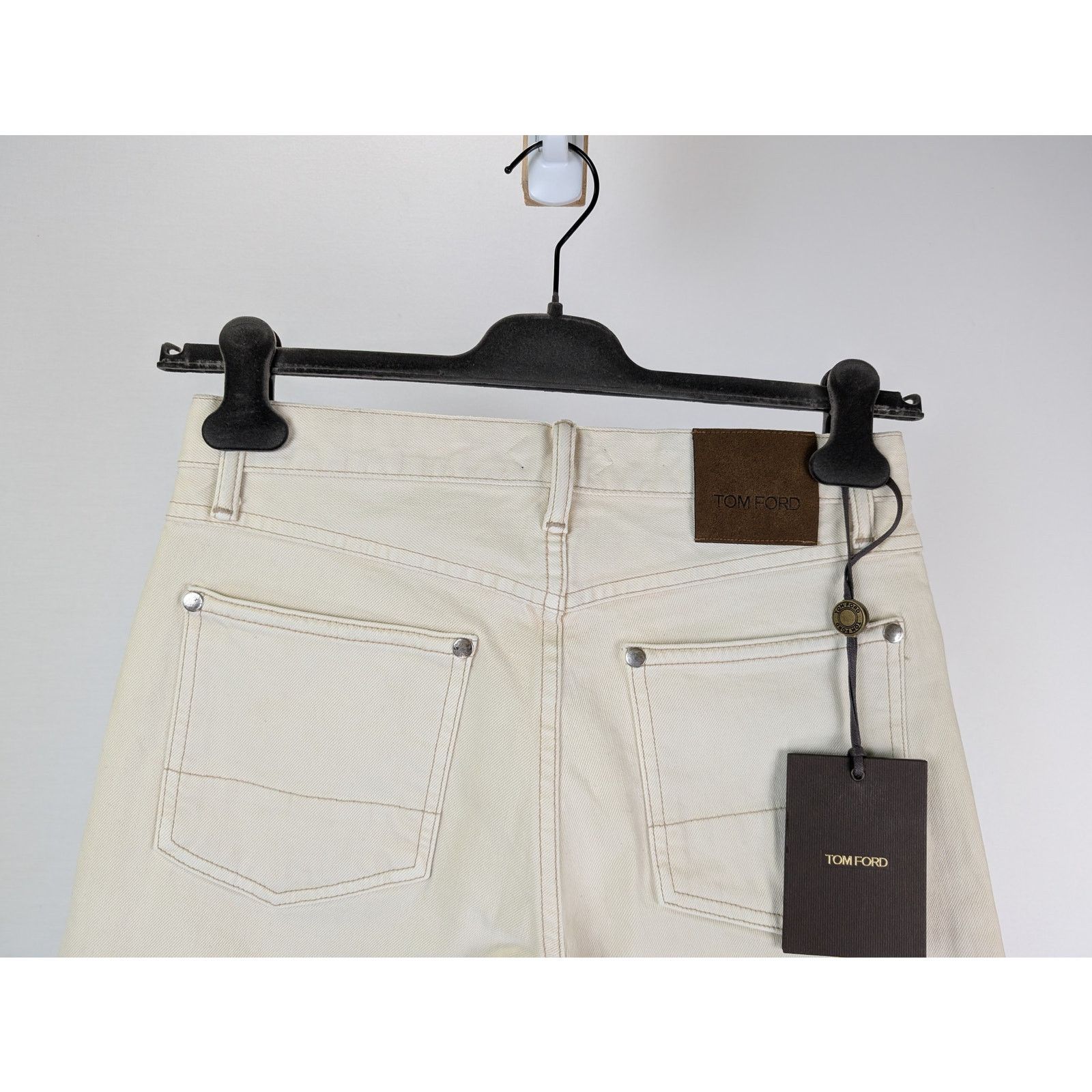 Tom Ford o1rshd1 Tapered Denim Jeans in White Size US 29 - 12 Thumbnail