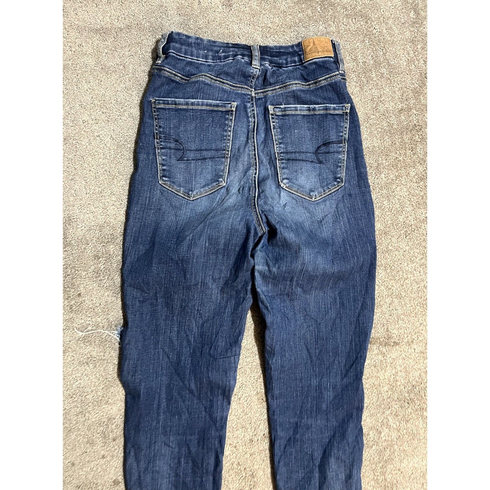 American Eagle Outfitters American Eagle Blue Jegging Next Level Stretch Curvy Super Hi-Rise Size 6 Destro Pants Women's Size 28" / US 6 / IT 42 - 4 Thumbnail