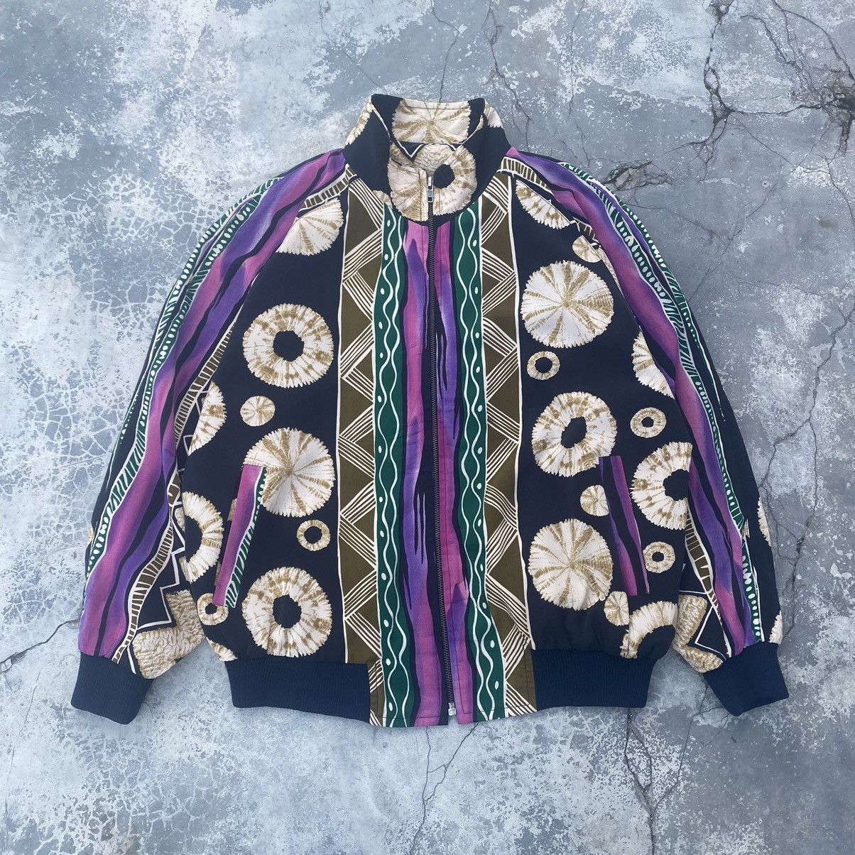 Vintage VTG Psychedelic Nylon Jacket Size US L / EU 52-54 / 3 - 3 Thumbnail