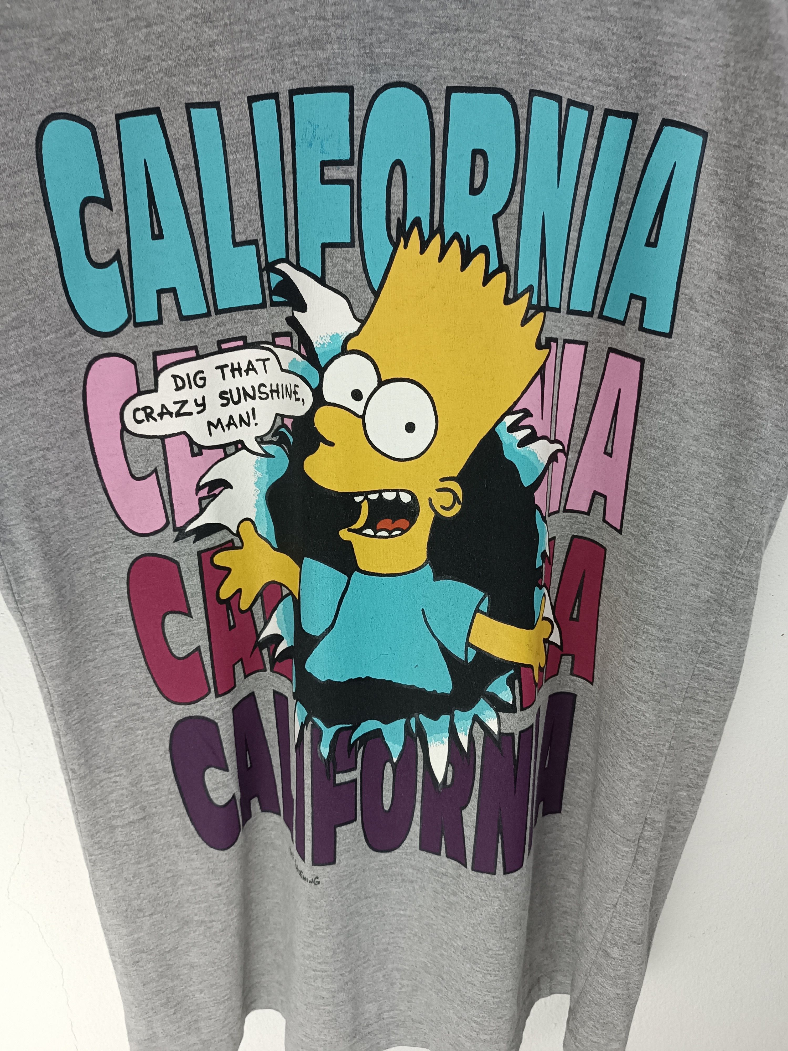Cartoon Network VINTAGE 90'S THE SIMPSONS BART CALIFORNIA TEES VERY RARE Size US M / EU 48-50 / 2 - 8 Thumbnail