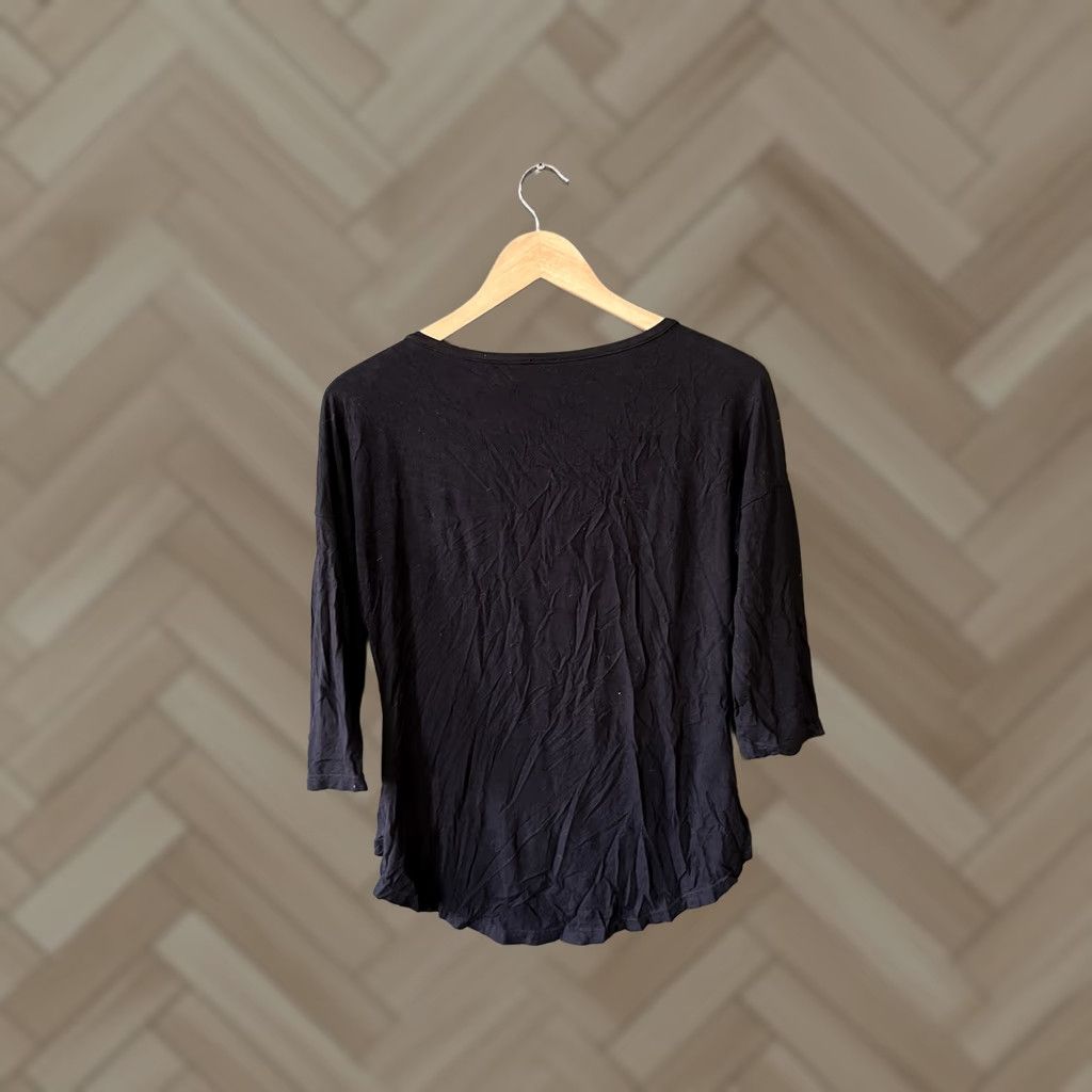 Cosabella Cosabella Womens Black 3/4 Sleeve T-Shirt Size S Short Length Round Neck Basic Shirt Womens 3/4 Sleeve Black S Size S / US 4 / IT 40 - 1 Thumbnail
