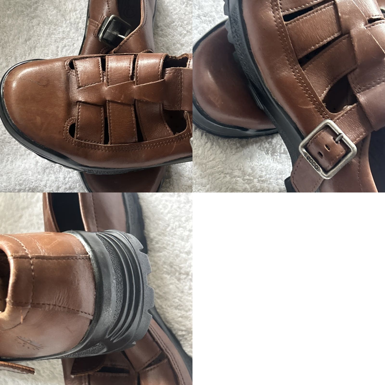 Ecco ECCO Comfort Fibre System Women's Leather Sandal Brown Buckle Casual Size 6.5 Traditional Buckle Comfort Footwear Women Brown Leather Sandal Size US 9 / IT 39 - 8 Thumbnail