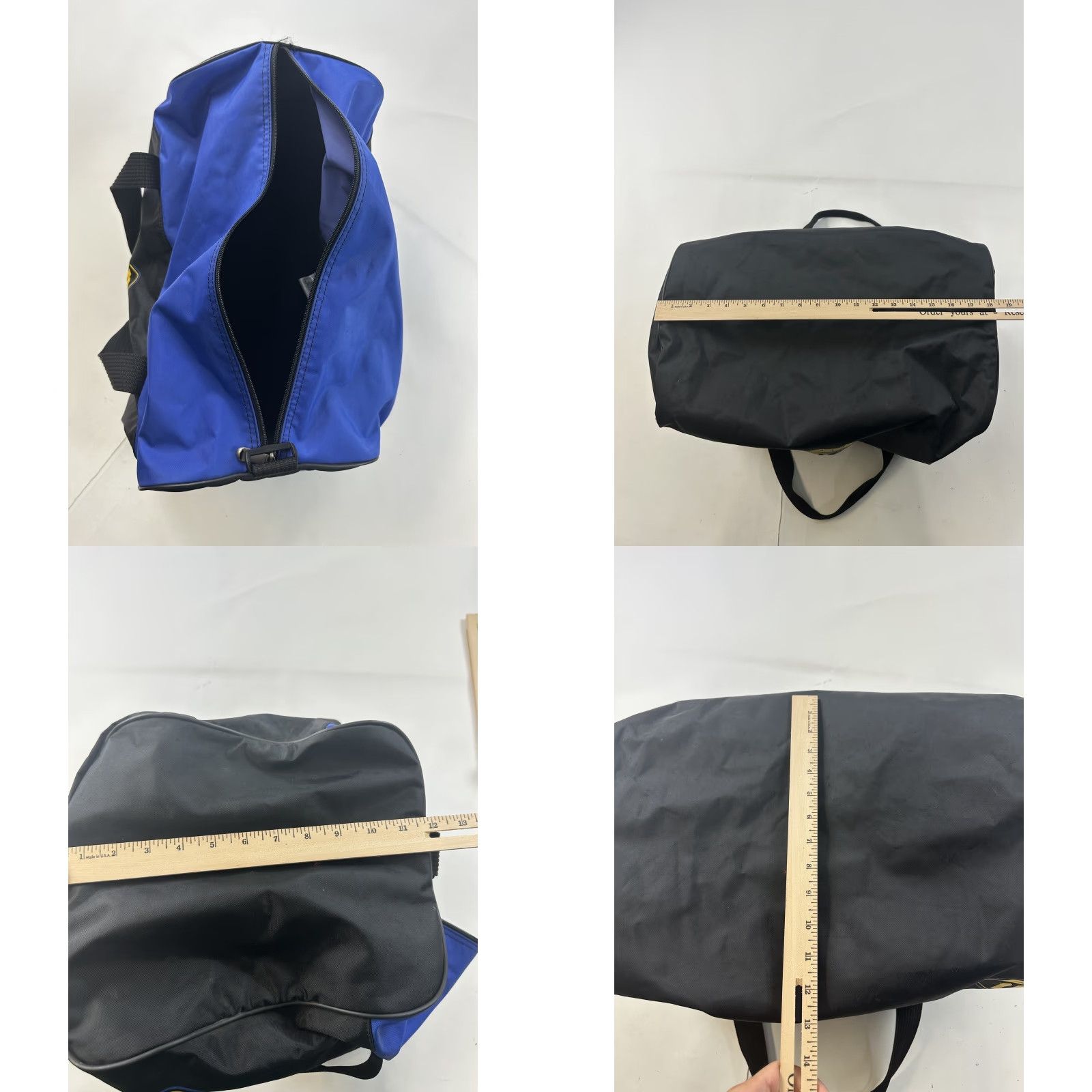 Nike VINTAGE Nike Duffle Bag Black Blue Gym Equipment Size ONE SIZE - 8 Thumbnail