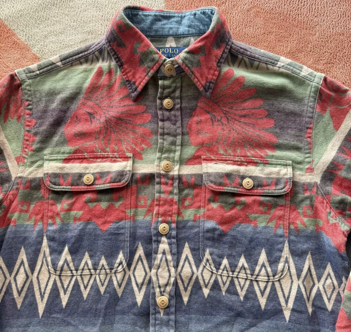 Polo Ralph Lauren Ralph Lauren Polo RL Native Southwest Style Shirt K22 Size US S / EU 44-46 / 1 - 3 Thumbnail