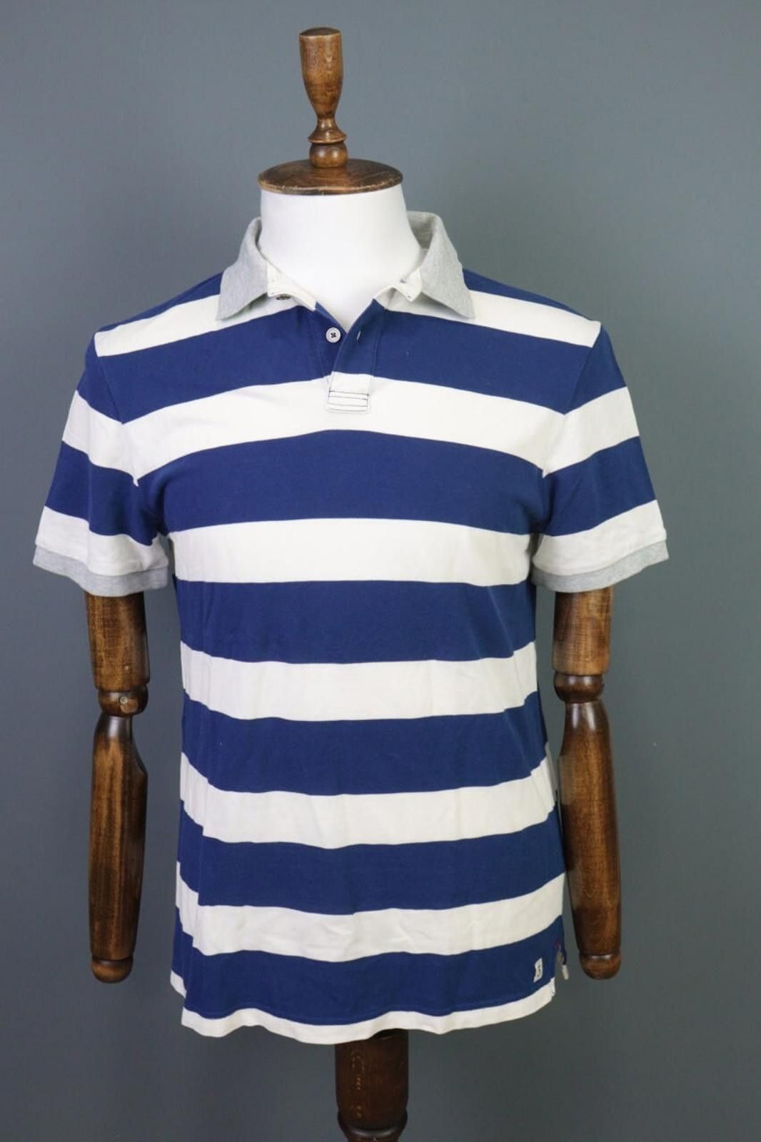 Designer Hackett London White Striped Short Sleeve Polo Shirt Size L Size US L / EU 52-54 / 3 - 1 Thumbnail
