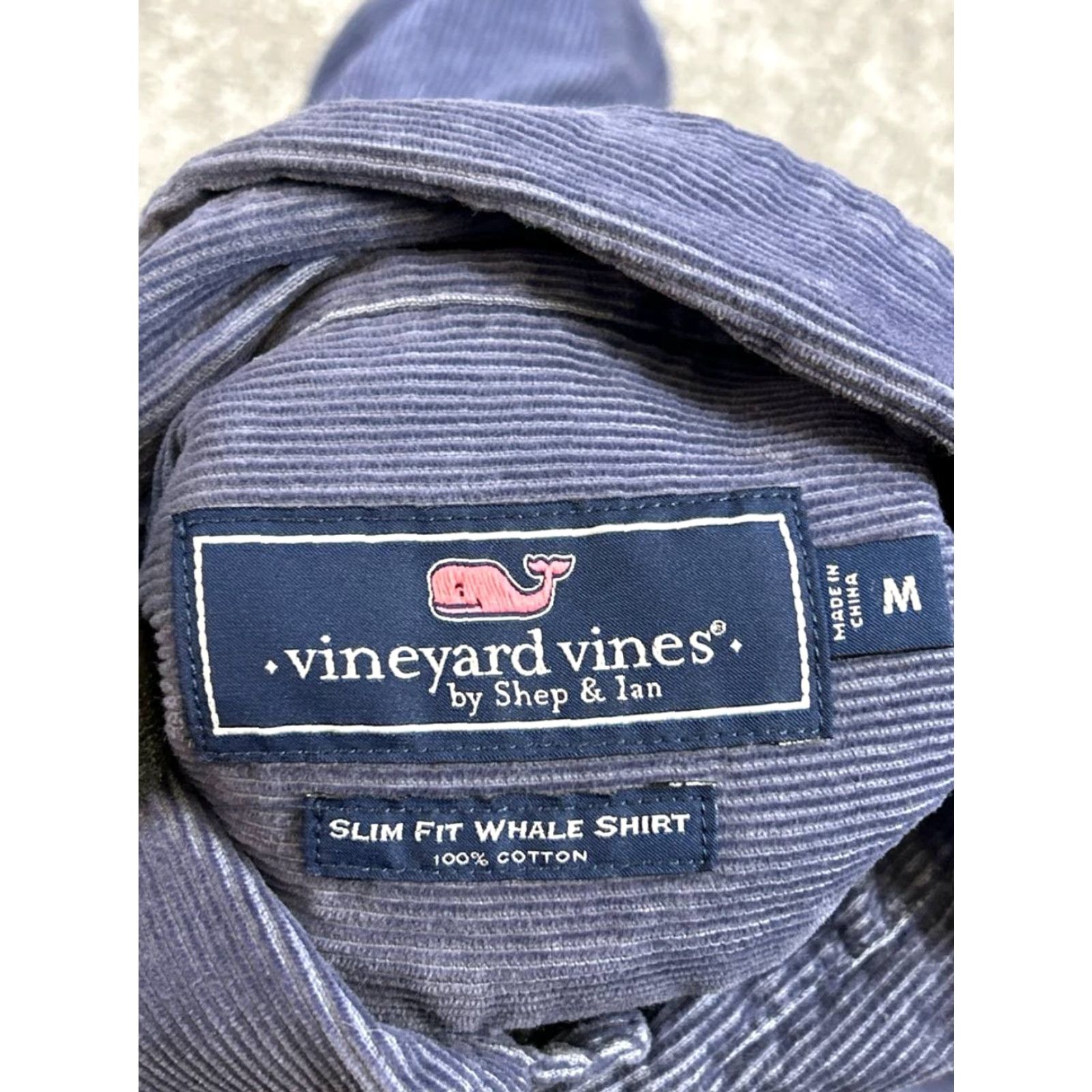 Vineyard Vines VINEYARD VINES Whale Shirt Men M Blue Corduroy Button-Up Button-Down Collared Slim Preppy Casual Size US M / EU 48-50 / 2 - 3 Thumbnail