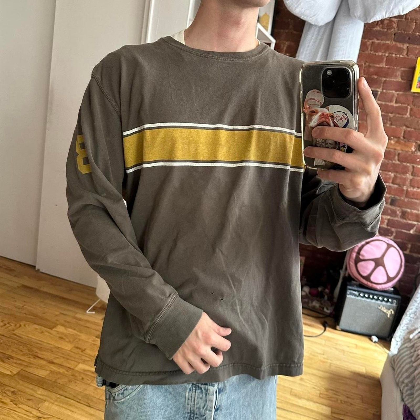 American Eagle Outfitters × Vintage Vintage Y2K 00s American Eagle Striped Longsleeve Shirt Size US L / EU 52-54 / 3 - 1 Thumbnail