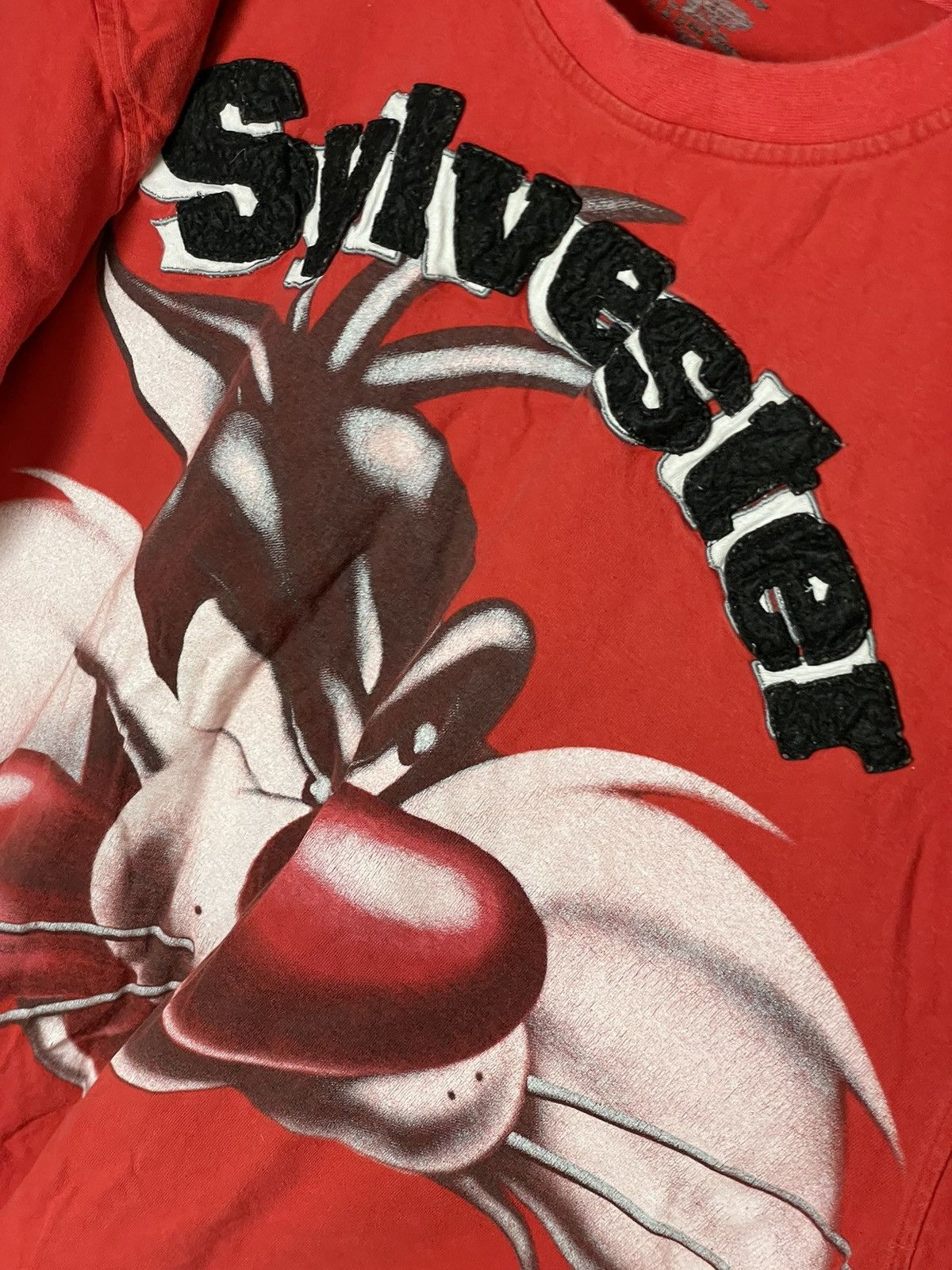 Vintage Y2K Lot 29 Sylvester The Cat Red T-Shirt Size US XXL / EU 58 / 5 - 7 Thumbnail