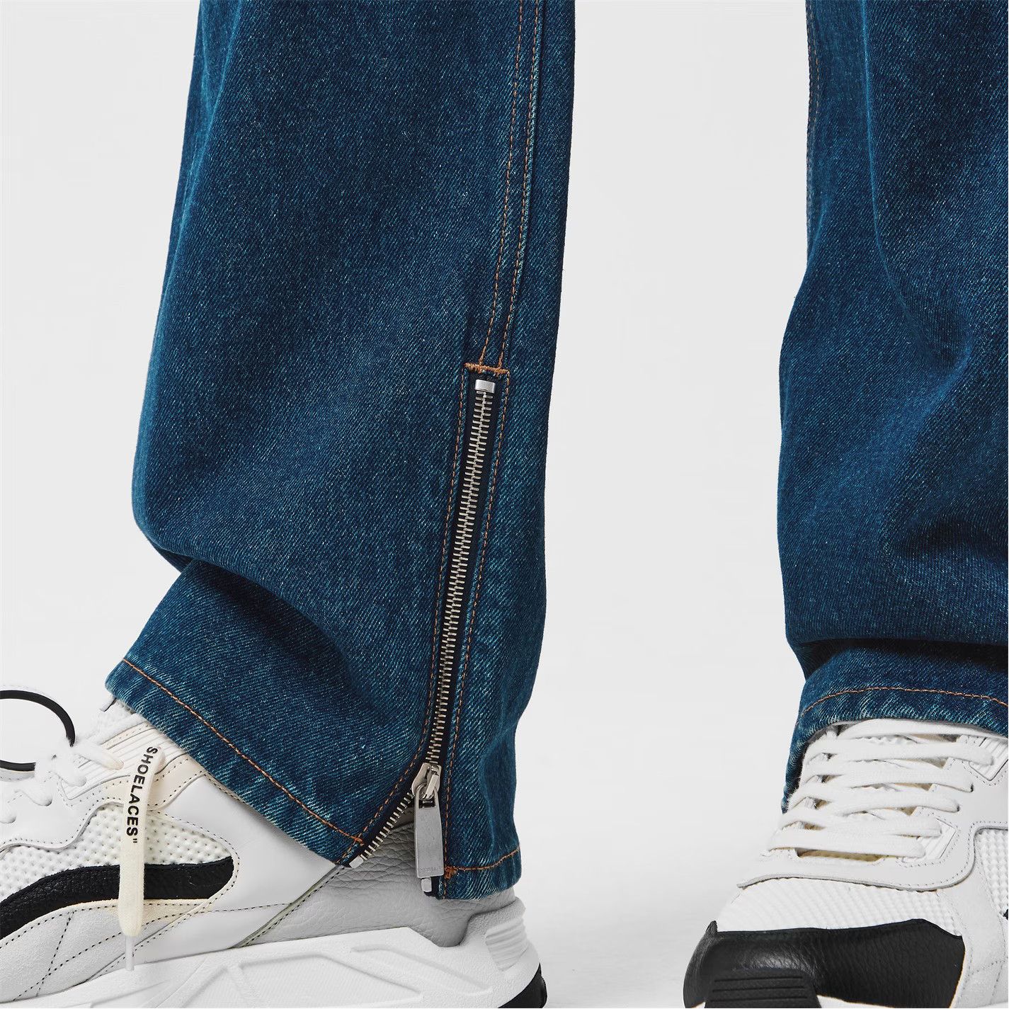 Off-White o1g2r1mq0326 Straight Leg Jeans in Blue Size US 30 / EU 46 - 5 Thumbnail