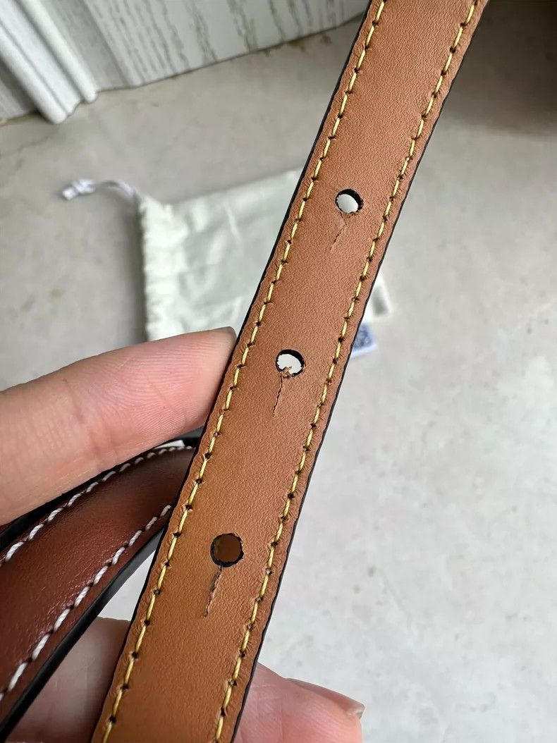 Loewe LOEWE Smooth leather fine leather narrow belt Size ONE SIZE - 4 Thumbnail