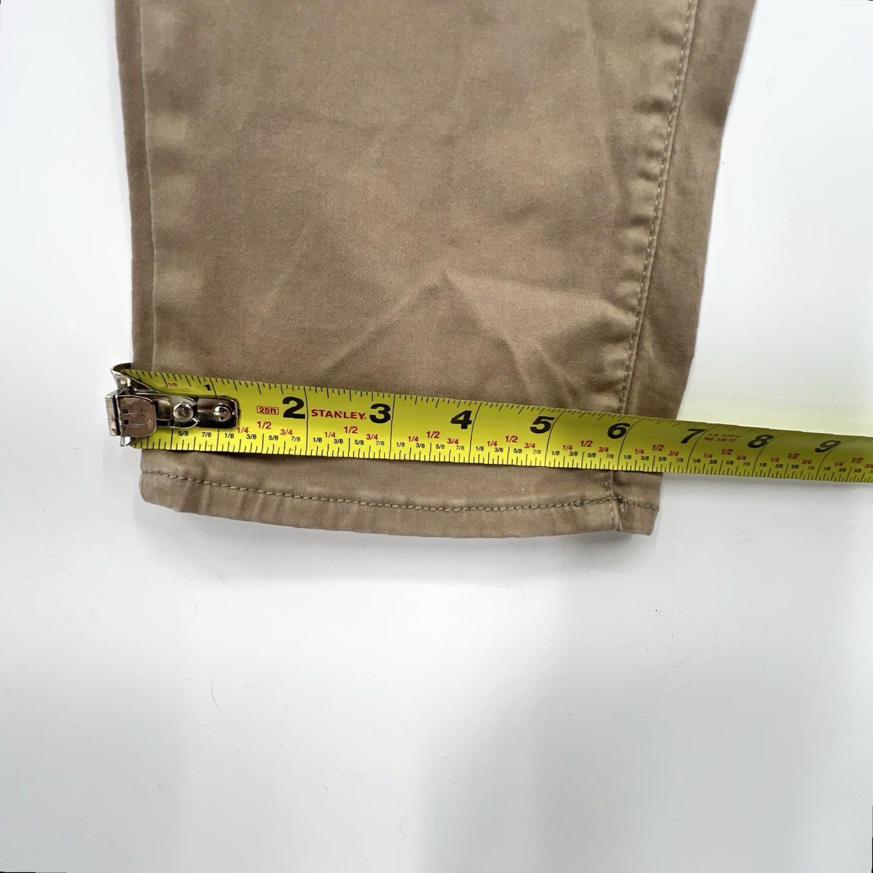 Lucky Brand Lucky Brand Jeans Mens 410 Athletic Fit 29x32 Tan Zip 5-Pocket Design Straight Inseam 31 Beige Cotton Blend Size US 30 / EU 46 - 7 Thumbnail