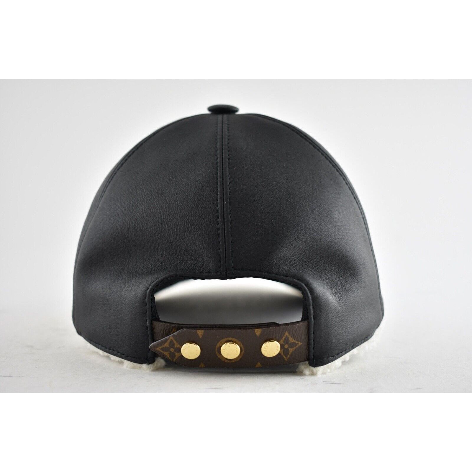 Louis Vuitton Louis Vuitton Leather Shearling Fur Visor Baseball Cap Hat M Size ONE SIZE - 7 Thumbnail