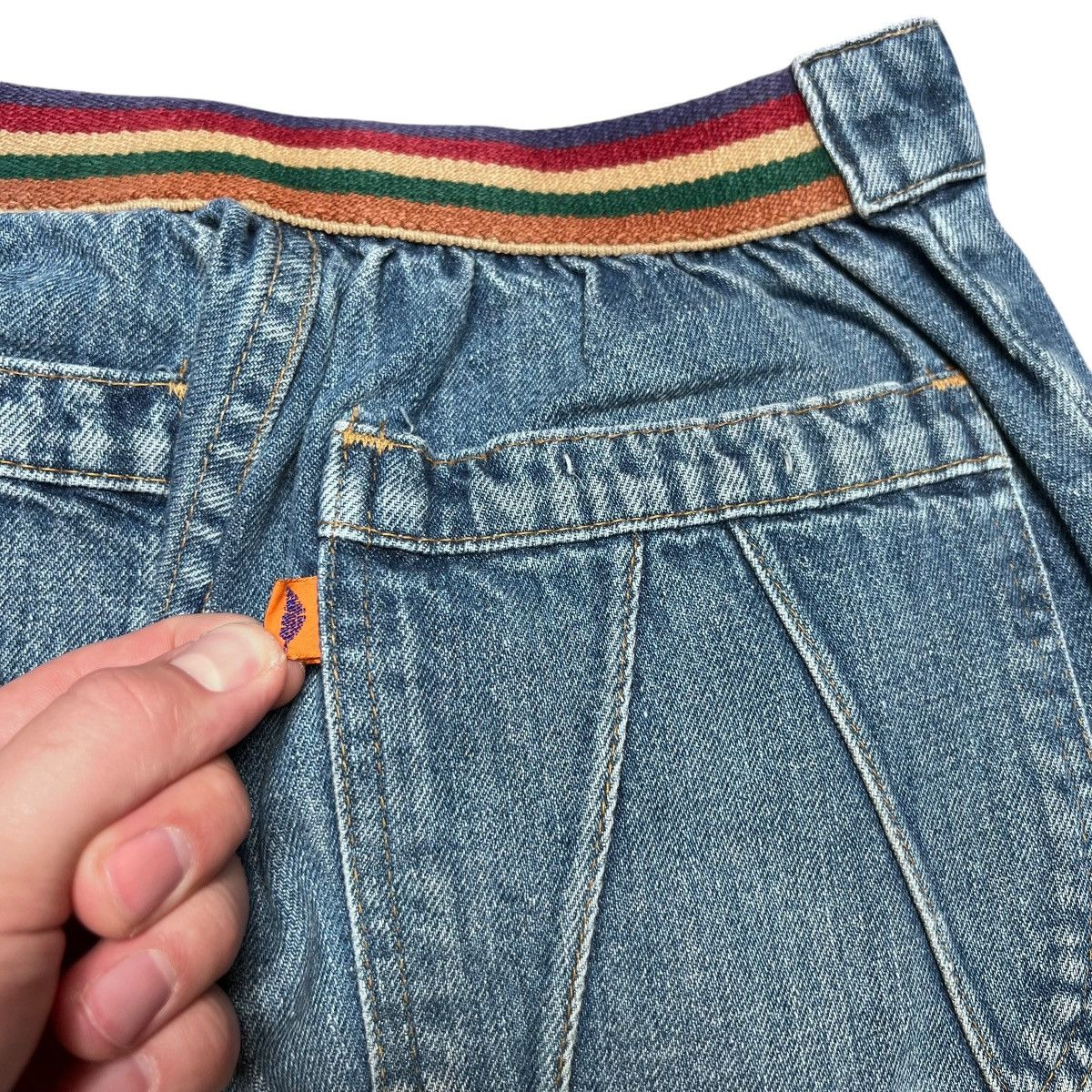 Levi's × Vintage Levis 214 Fresh Produce Orange Tab Flared Bell Bottom Jeans Size 26" / US 2 / IT 38 - 16 Thumbnail