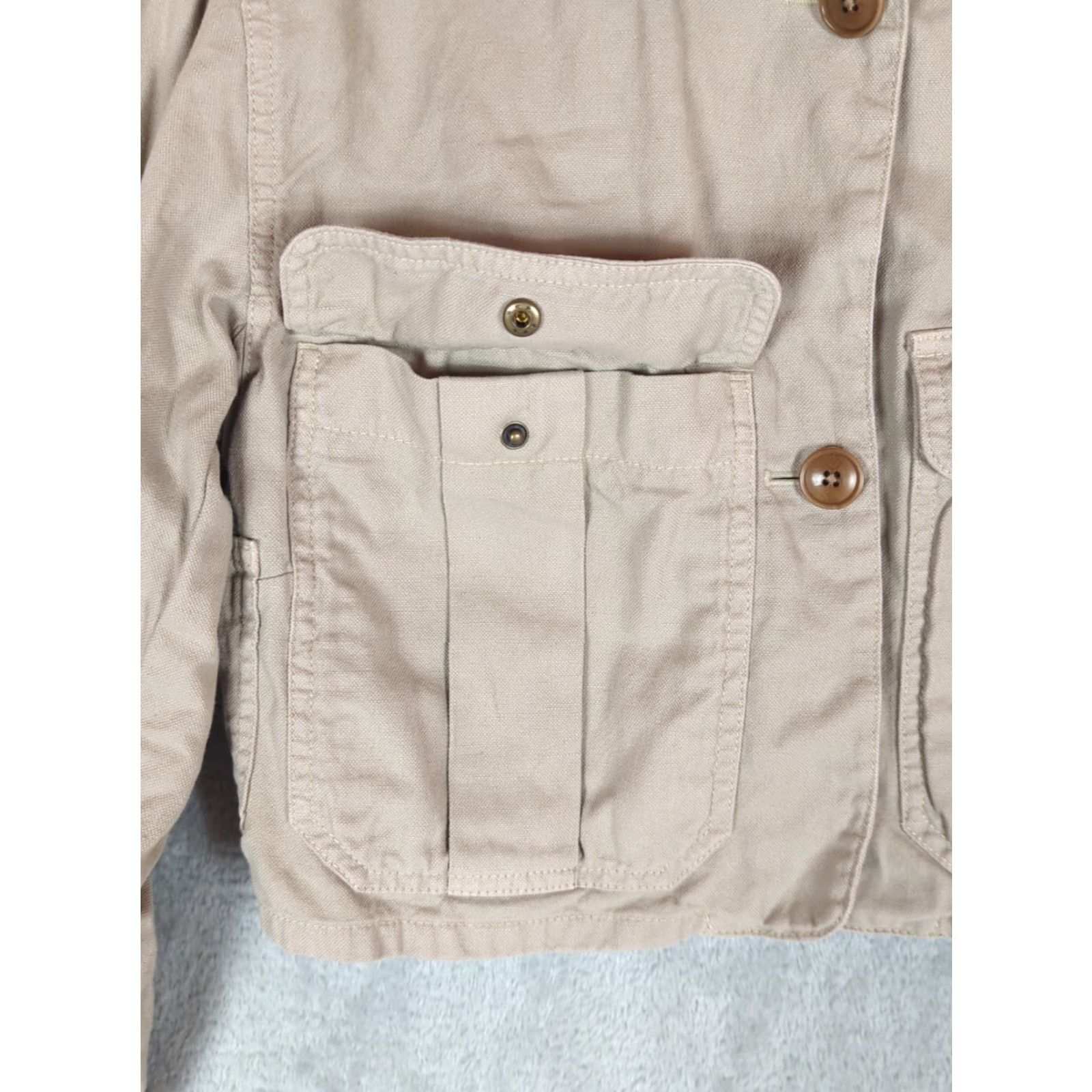 Banana Republic Banana Republic Jacket Womens S Cropped Tan Field Outdoor Utility Streetwear Jacket Size S / US 4 / IT 40 - 6 Thumbnail
