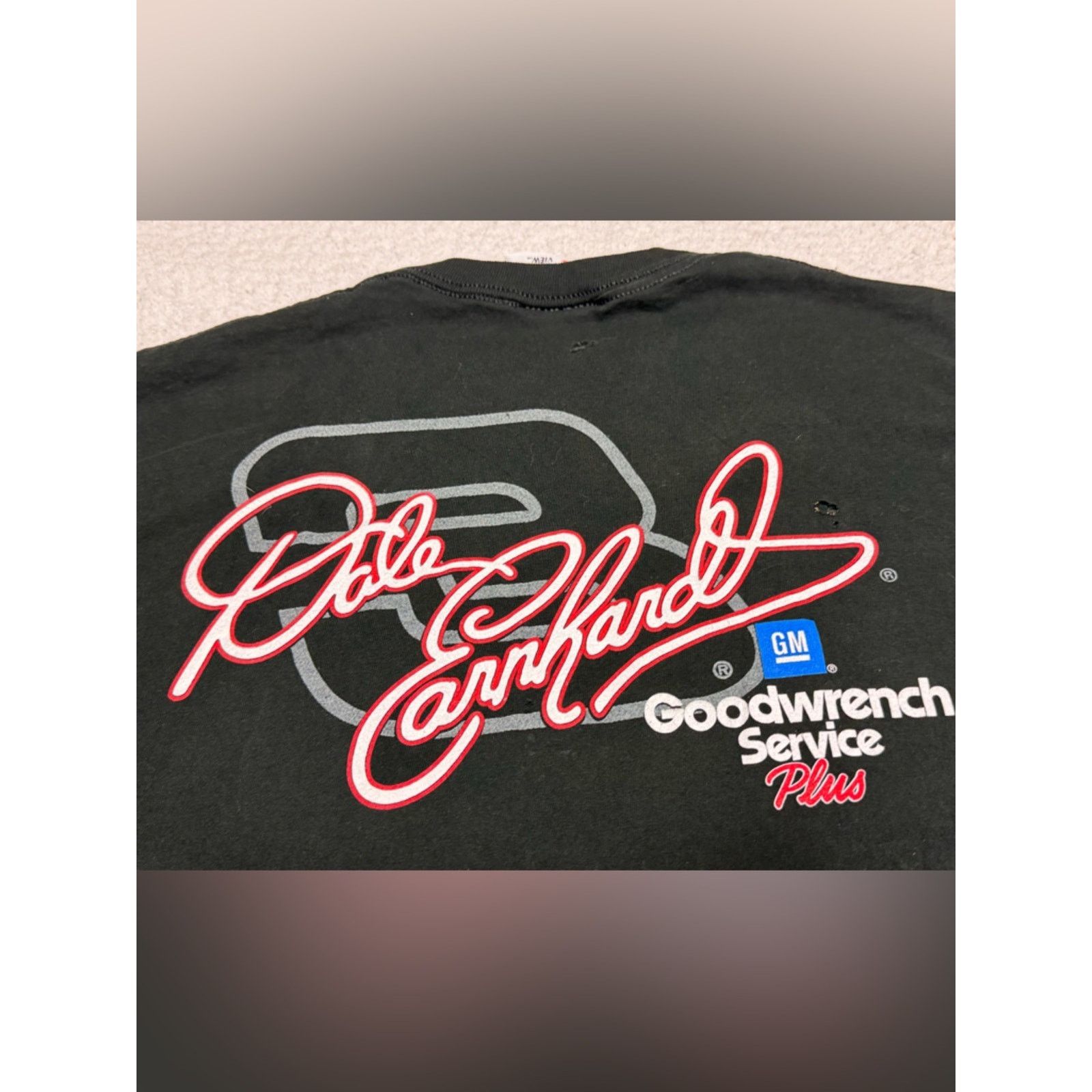 Chase Authentics Vintage Dale Earnhardt Black Graphic Tee Shirt M Made in USA Size US M / EU 48-50 / 2 - 6 Thumbnail