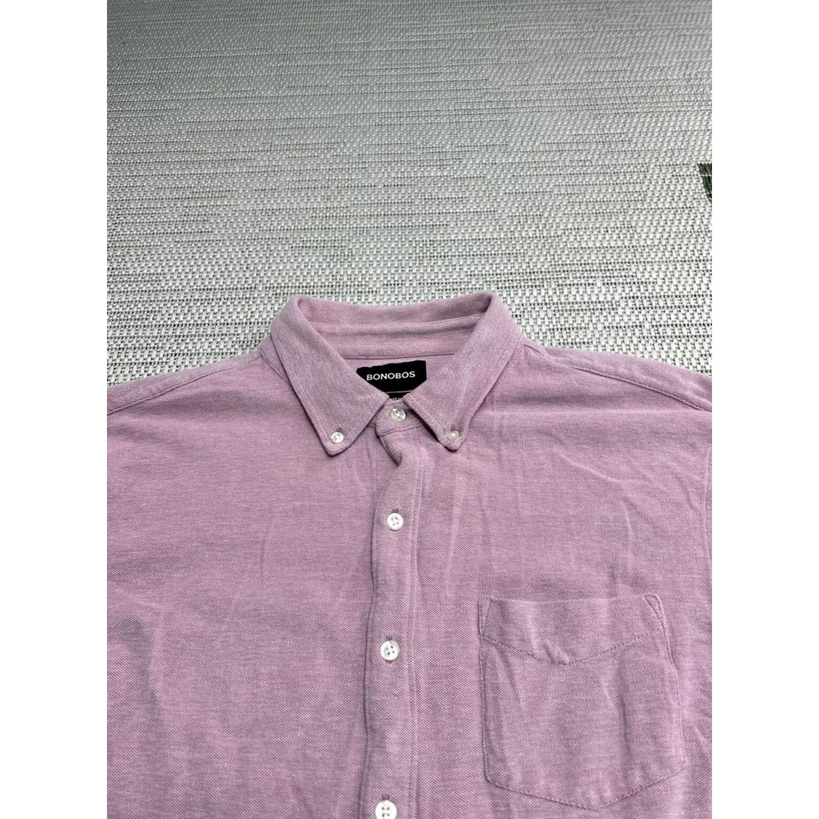 Bonobos Bonobos Oxford Shirt Men L Pink Cotton Knit Standard Fit Button-Down Casual Shirt Size US L / EU 52-54 / 3 - 3 Thumbnail