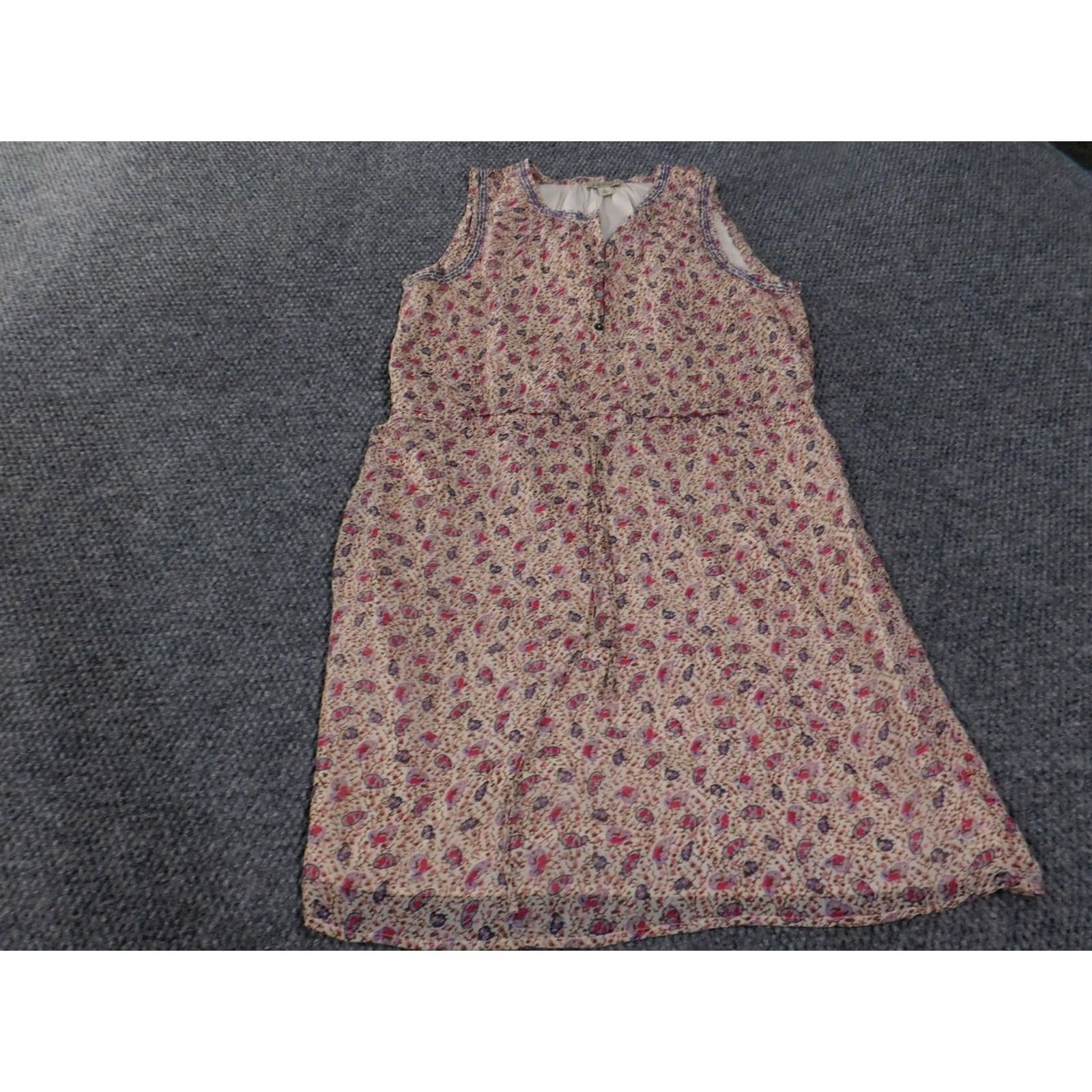 Lucky Brand Lucky Brand Dress Womens Small Pink Floral Sleeveless Boho Button Up Lined India Size S / US 4 / IT 40 - 2 Thumbnail