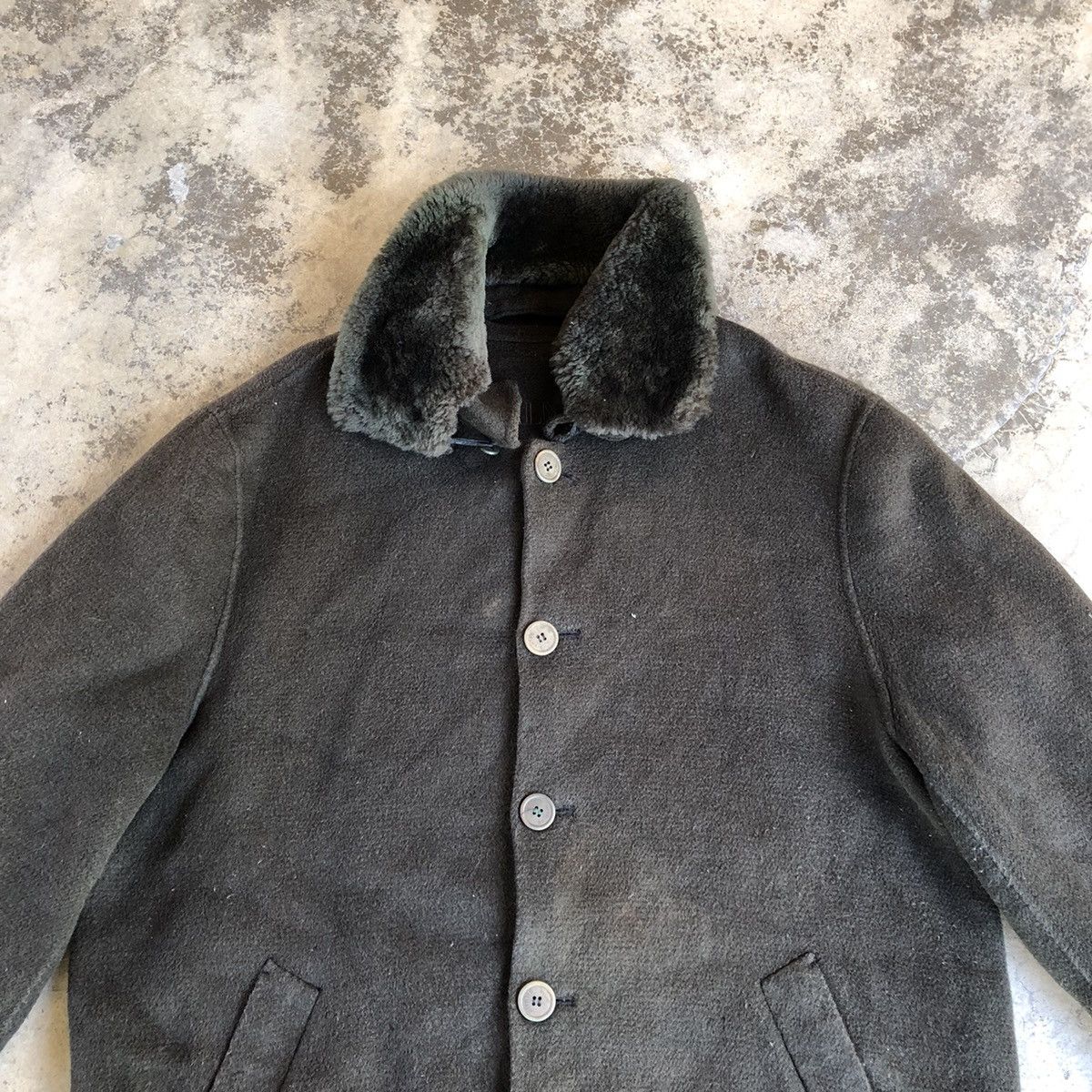 Balmain ❤️Authentic❤️Balmain Handmade Sherpa Collar Wool Heavy Jacket Size US M / EU 48-50 / 2 - 2 Thumbnail