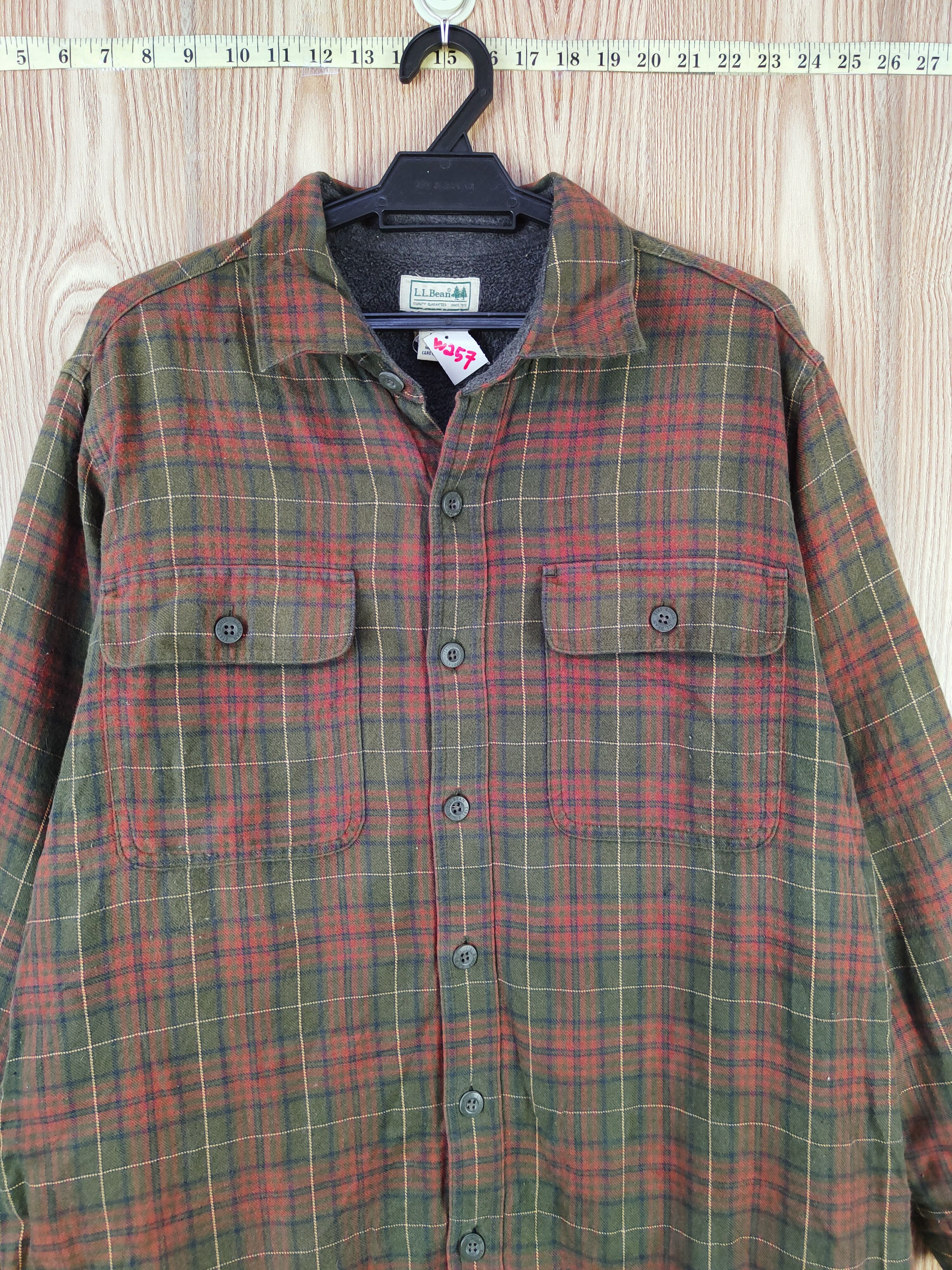 Japanese Brand × L.L. Bean L.L.Bean Olive Red Button checkered jacket #W259 Size US M / EU 48-50 / 2 - 2 Thumbnail