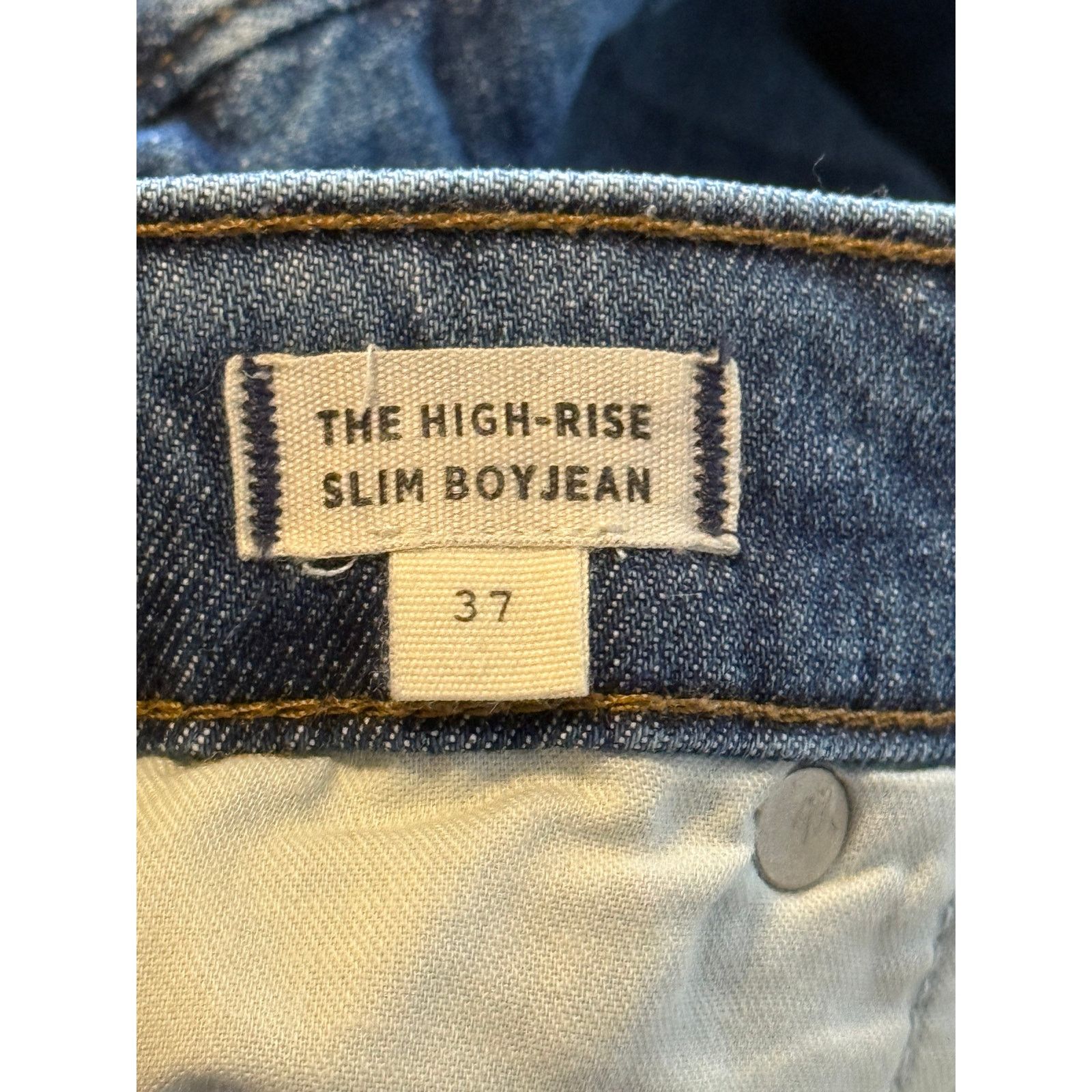 Madewell Madewell Jeans Women 37 Blue Denim High Rise Slim Boyfriend Size 37" - 7 Thumbnail
