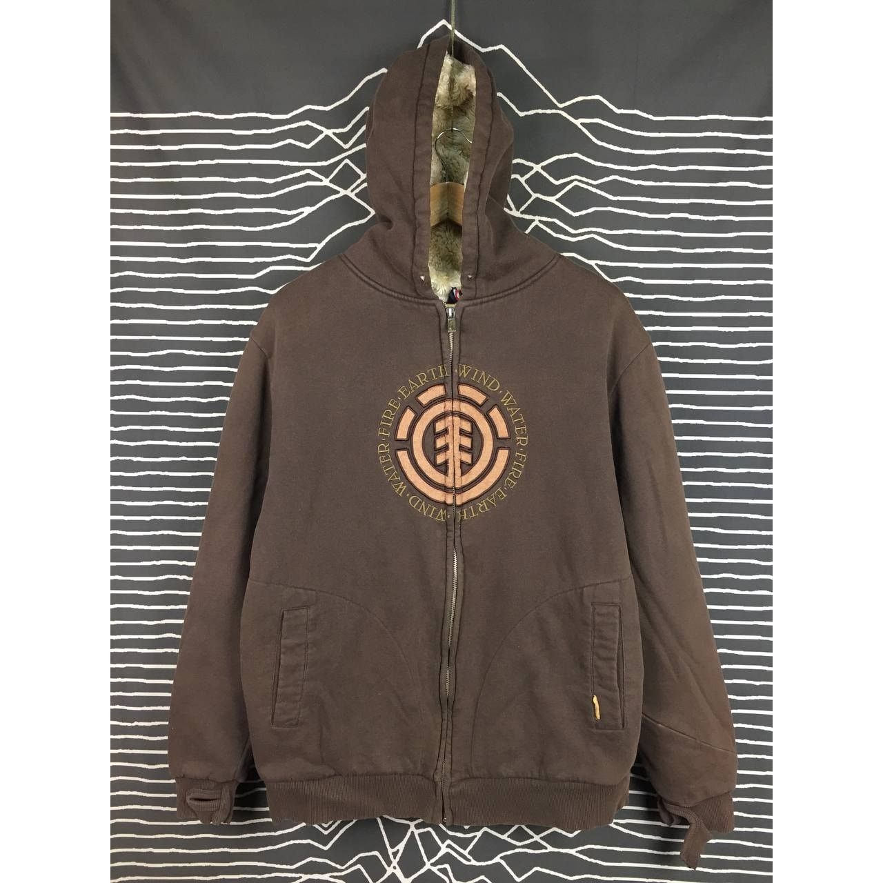 Element Vtg Y2K Element Big Logo Sherpa Fleece Lined Zip-up Hoodie Size US L / EU 52-54 / 3 - 3 Thumbnail