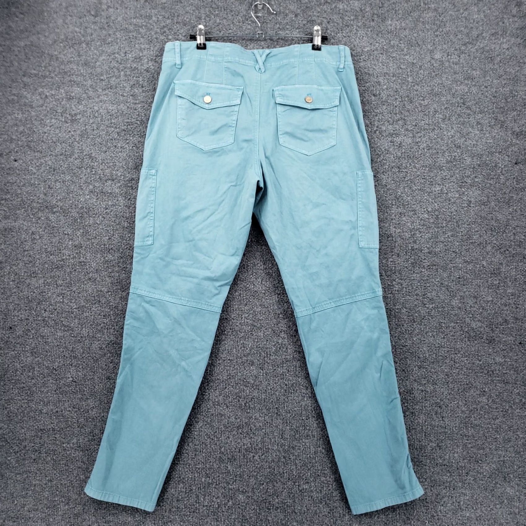 Zara Zara Womens Pants Blue 6 Slim Cropped Cargo Pockets Mid Rise Flat Front Outdoor Size 28" / US 6 / IT 42 - 2 Thumbnail