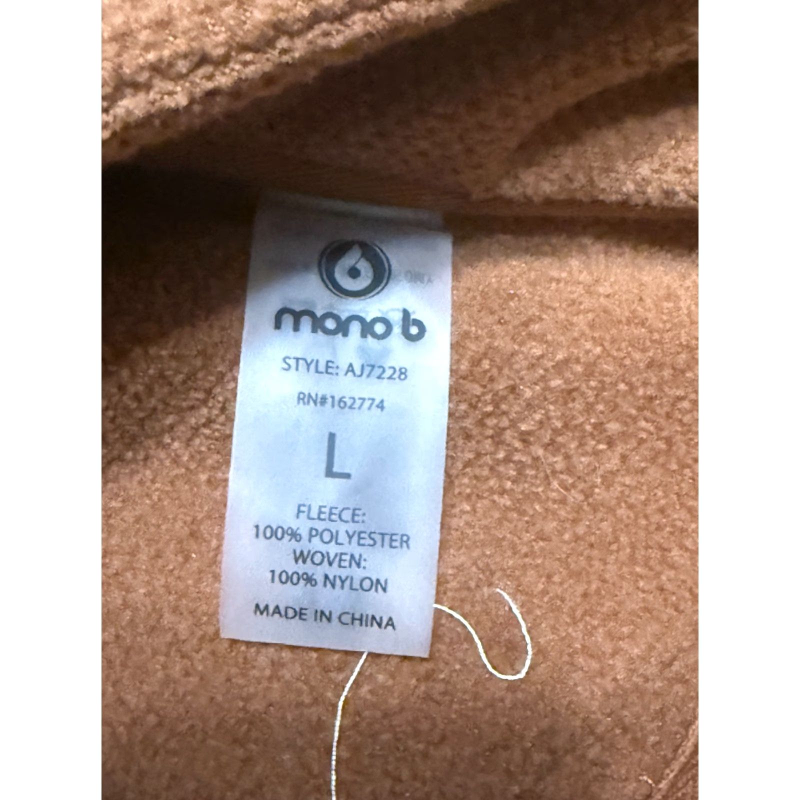 Vintage Mono B Sweater, Women's Size Large, Zip Up, Fleece, Brown, New with tags, Regular, Full Zip, Casual, Fall Winter Spring Summer, Women, Sweater Size L / US 10 / IT 46 - 5 Thumbnail
