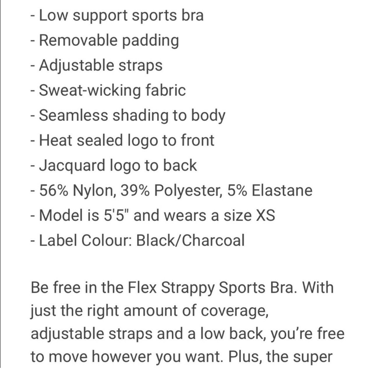 Gymshark Gymshark Flex Strappy Sports Bra Black Gray Size Small Size ONE SIZE - 10 Thumbnail