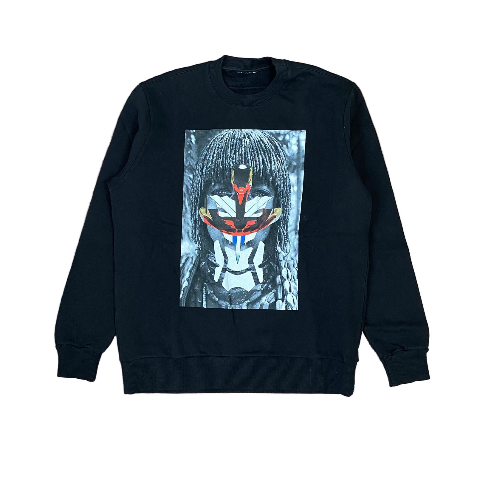 Givenchy Black Masai Warrior Print Oversized Sweatshirt Size US XXS / EU 40 - 1 Thumbnail
