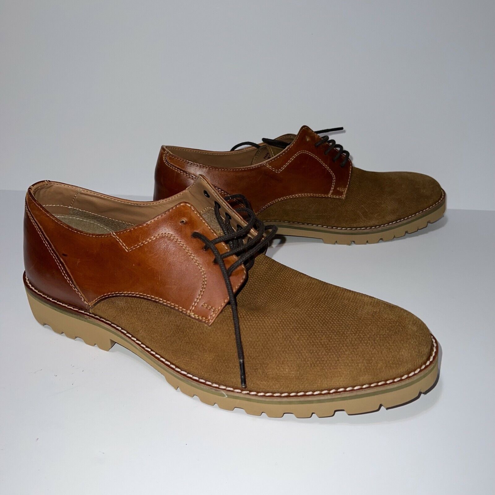 Steve Madden KAAN Steve Madden Mens Cognac Brown Oxford Shoes Sz 13 D NEW Size US 13 / EU 46 - 6 Thumbnail