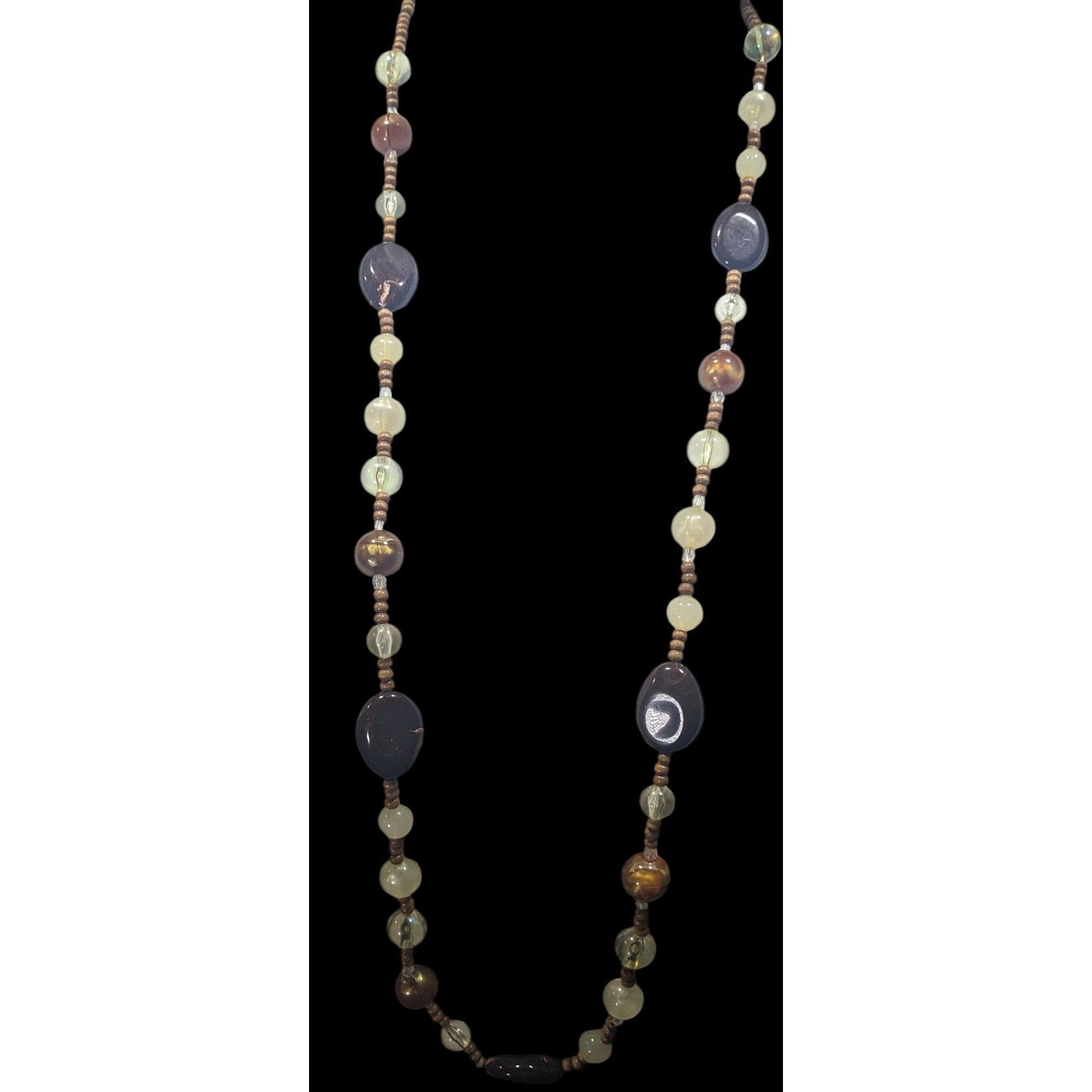 Other Bohemian Earth Tone Acrylic And Wood Beaded Necklace Size ONE SIZE - 4 Thumbnail