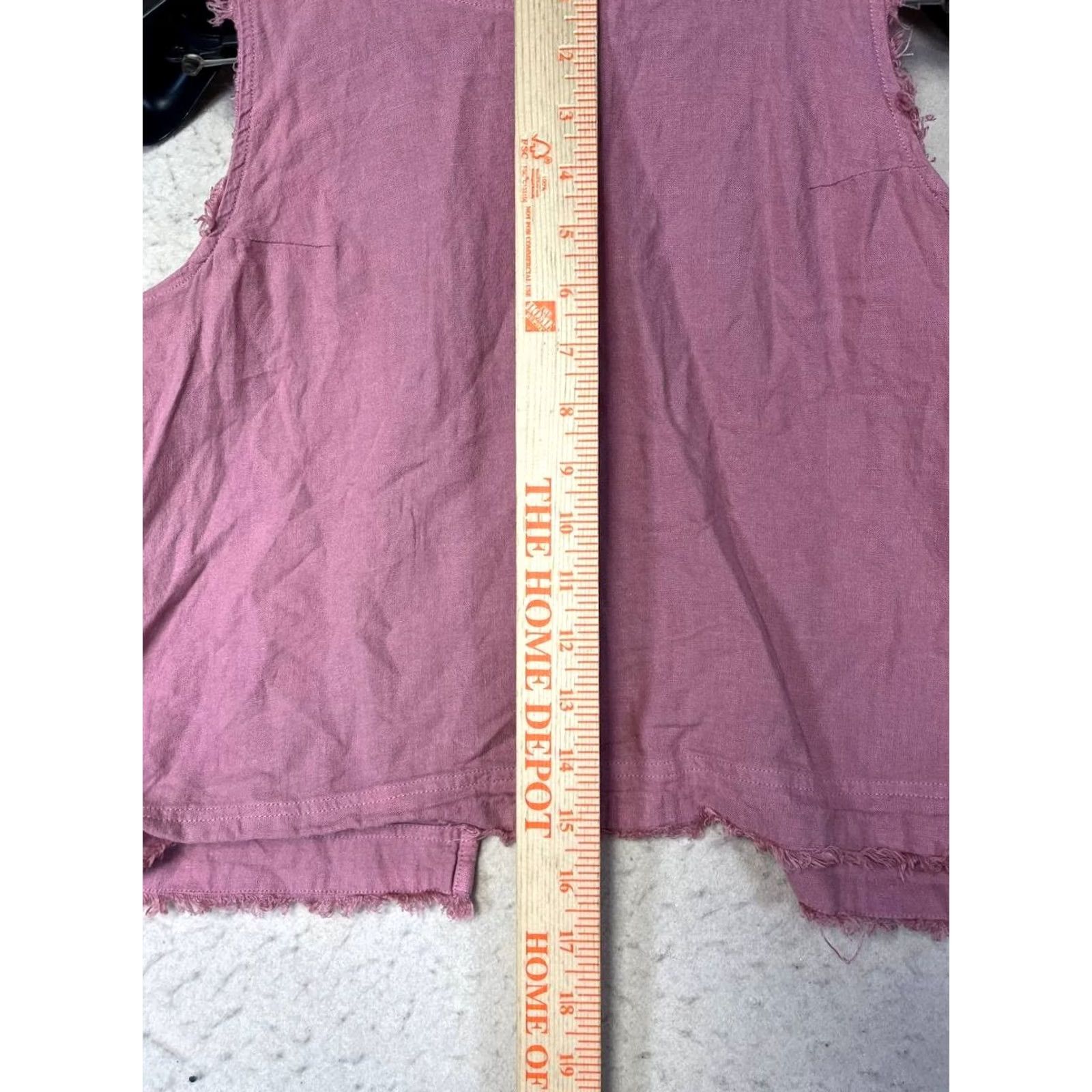 Pinko Luxe Apothetique Tank Women S Pink Sleeveless Cropped Linen Blend Round Neck Casual Party Workwear Travel Size S / US 4 / IT 40 - 3 Thumbnail