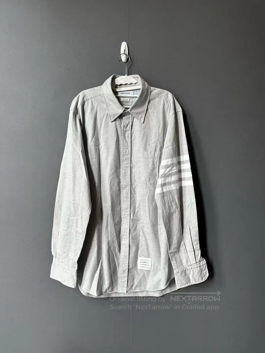 Thom Browne Thom Browne Gray Sleeve Tab Shirt. Size US XXL / EU 58 / 5 - 1 Thumbnail