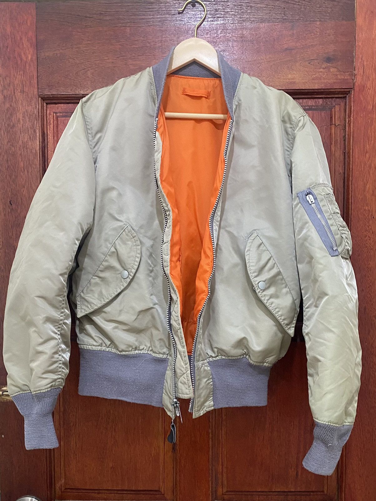 Alpha Industries × Pherrow's Vtg 80s Corinth Special Issue USAF MA-1 Bomber Jacket Size US S / EU 44-46 / 1 - 3 Thumbnail