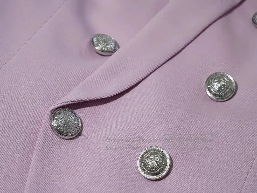 Balmain Balmain Pink Cotton Women's Jacket . Size M / US 6-8 / IT 42-44 - 3 Thumbnail