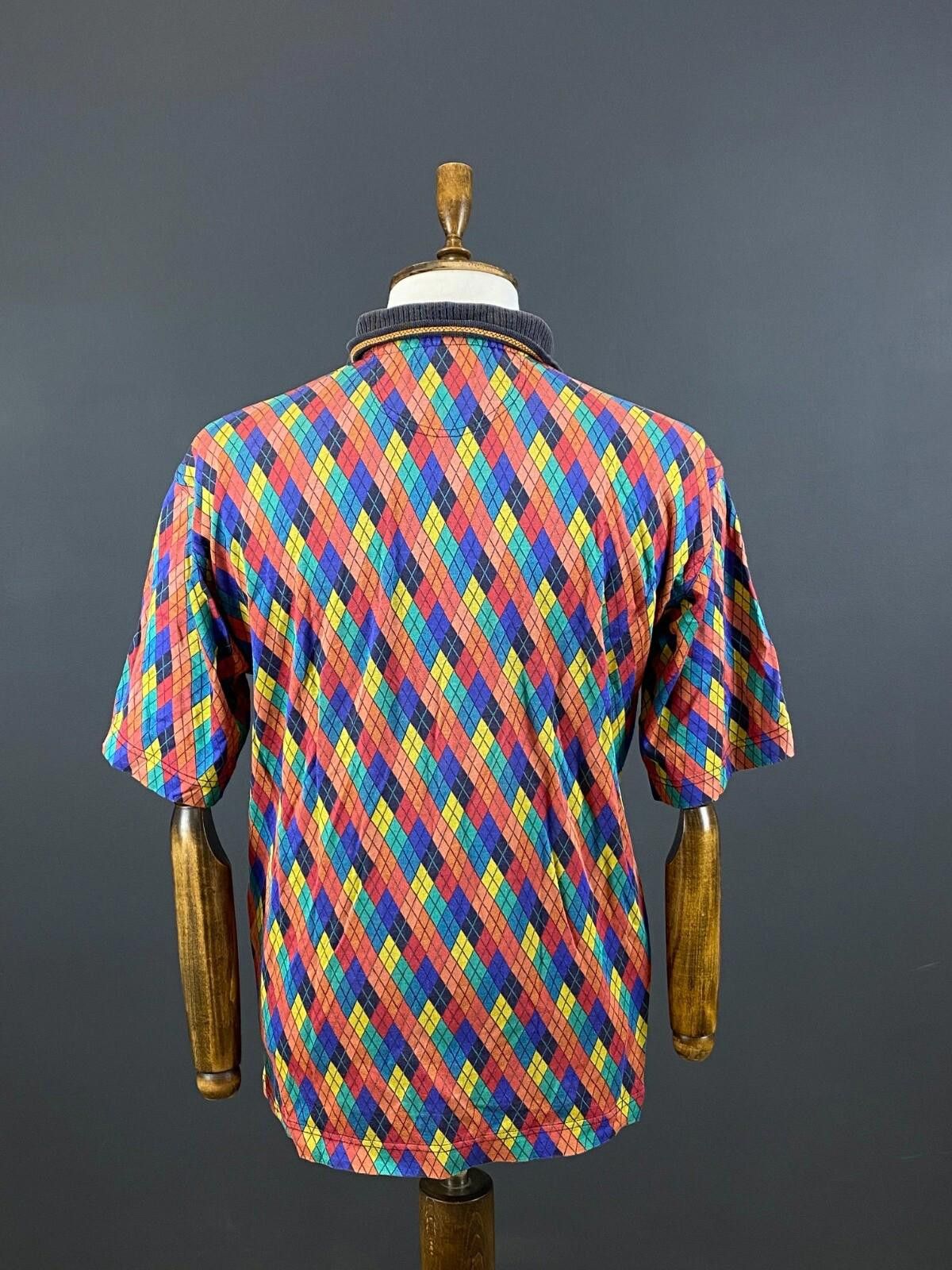 Carlo Colucci Carlo Colucci Vintage Multoclour Argyle Polo Shirt Size S Size US S / EU 44-46 / 1 - 7 Thumbnail