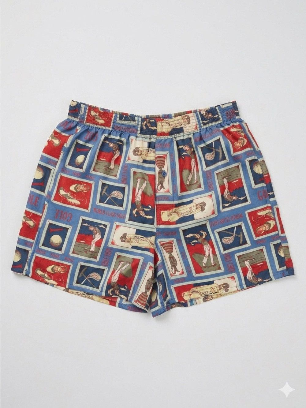 Vintage Vintage Golf Themed Silk Boxers Shorts - Large Size US 35 - 7 Thumbnail