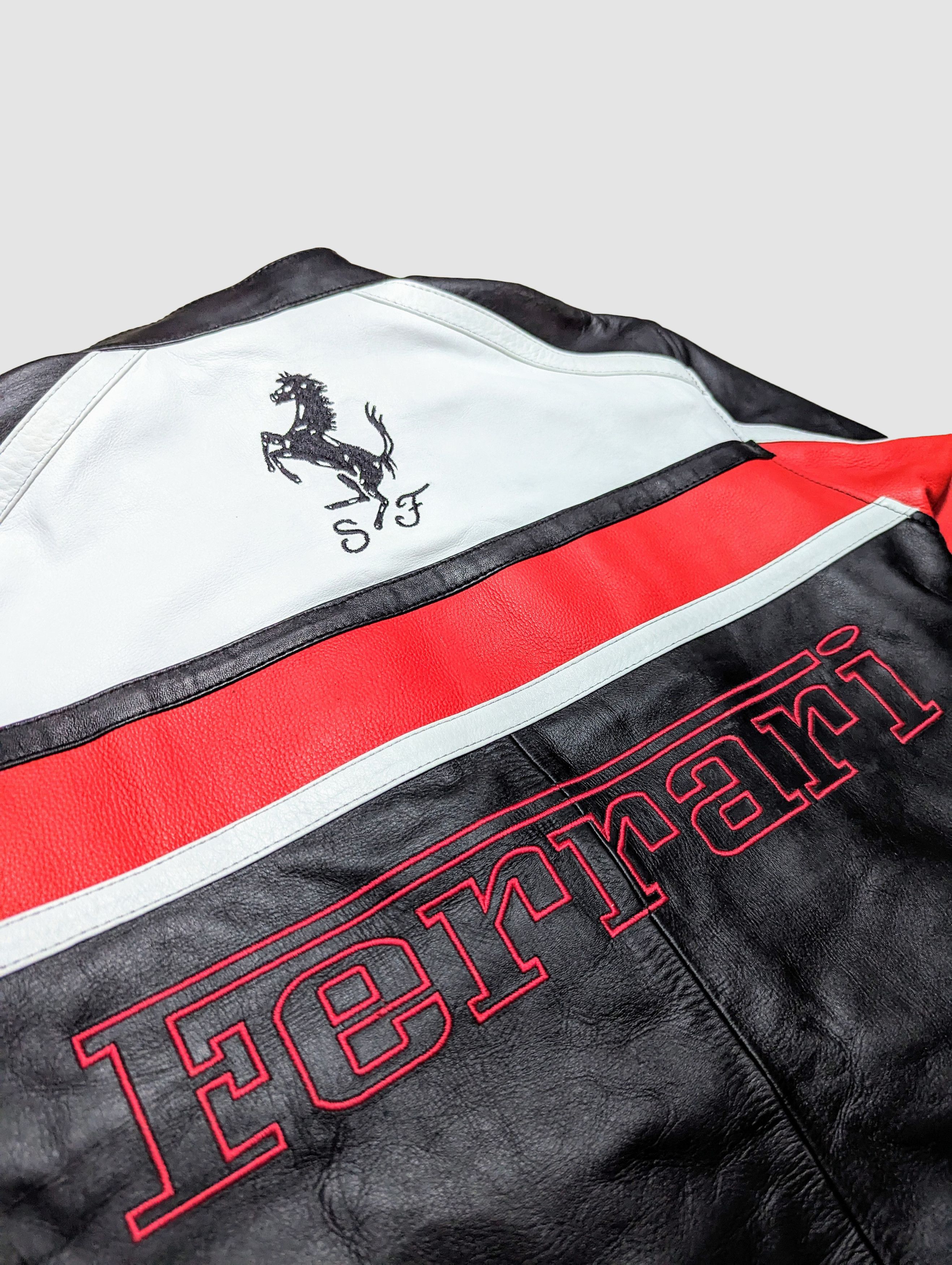 Ferrari VINTAGE Ferrari Leather Jacket Rare F1 Streetwear Racing Size US L / EU 52-54 / 3 - 8 Thumbnail