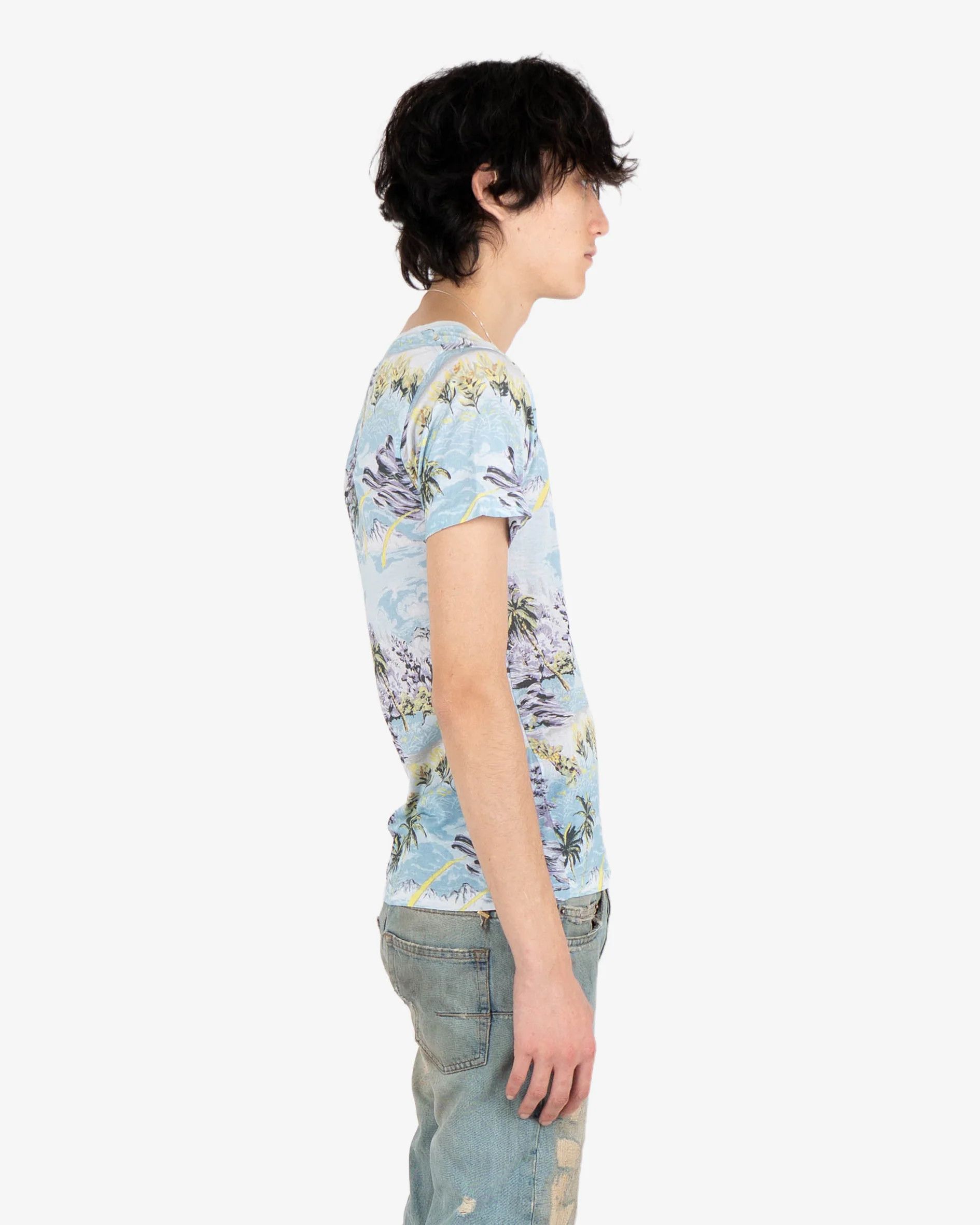 Saint Laurent Paris Blue Floral Hawaiian T-Shirt (SS16) Size US M / EU 48-50 / 2 - 6 Thumbnail