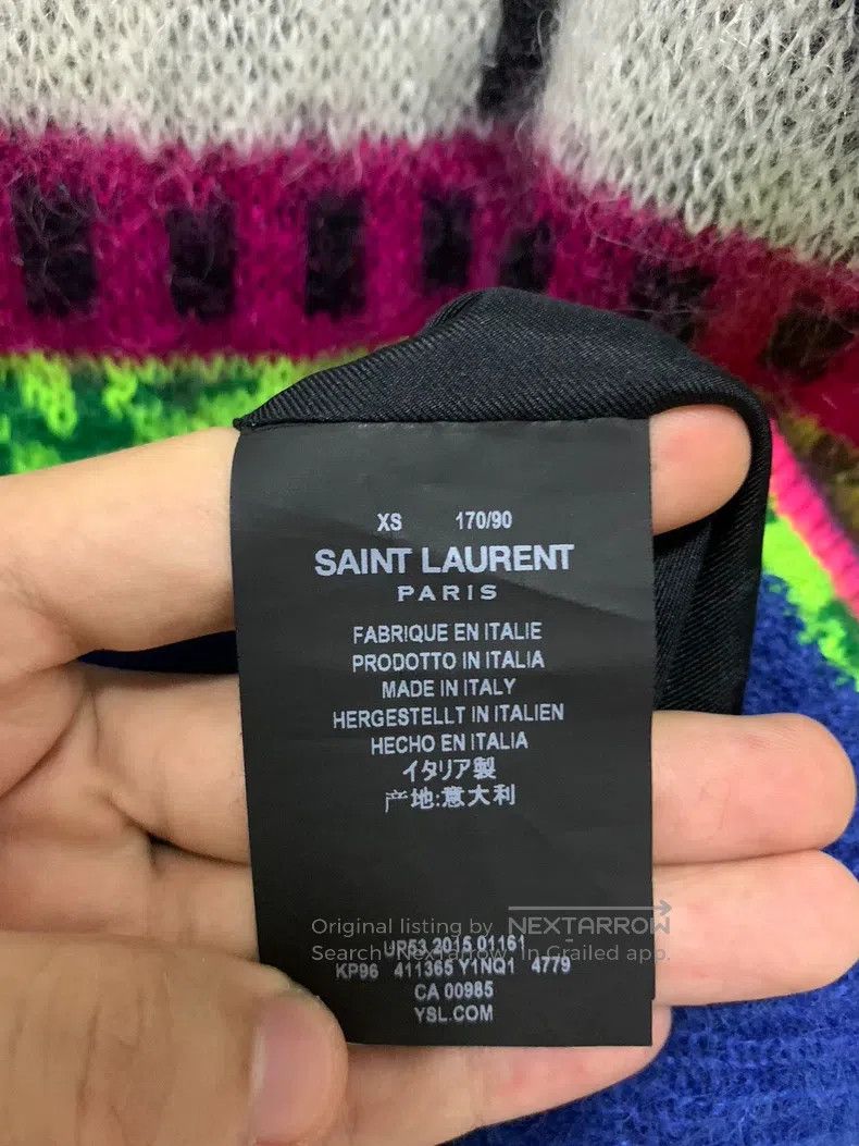 Saint Laurent Paris Saint Laurent Paris Silk Cashmere Open Cardigan with Dinos Size US XS / EU 42 / 0 - 4 Thumbnail