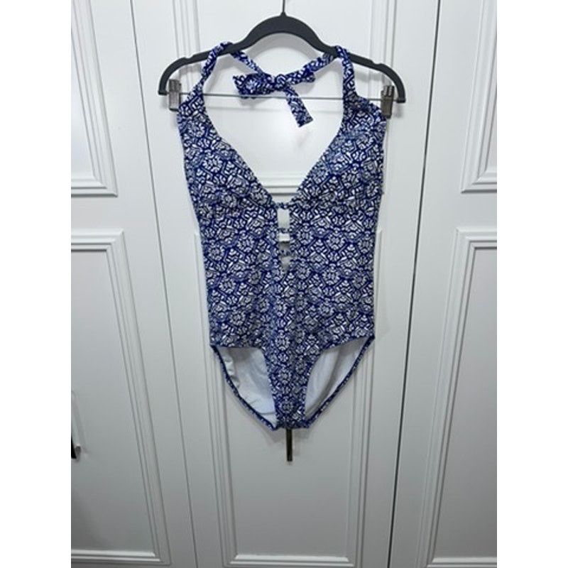 Lauren Ralph Lauren Lauren Ralph Lauren Women's Blue Print One-Piece Swimsuit Size XL / US 12-14 / IT 48-50 - 1 Thumbnail