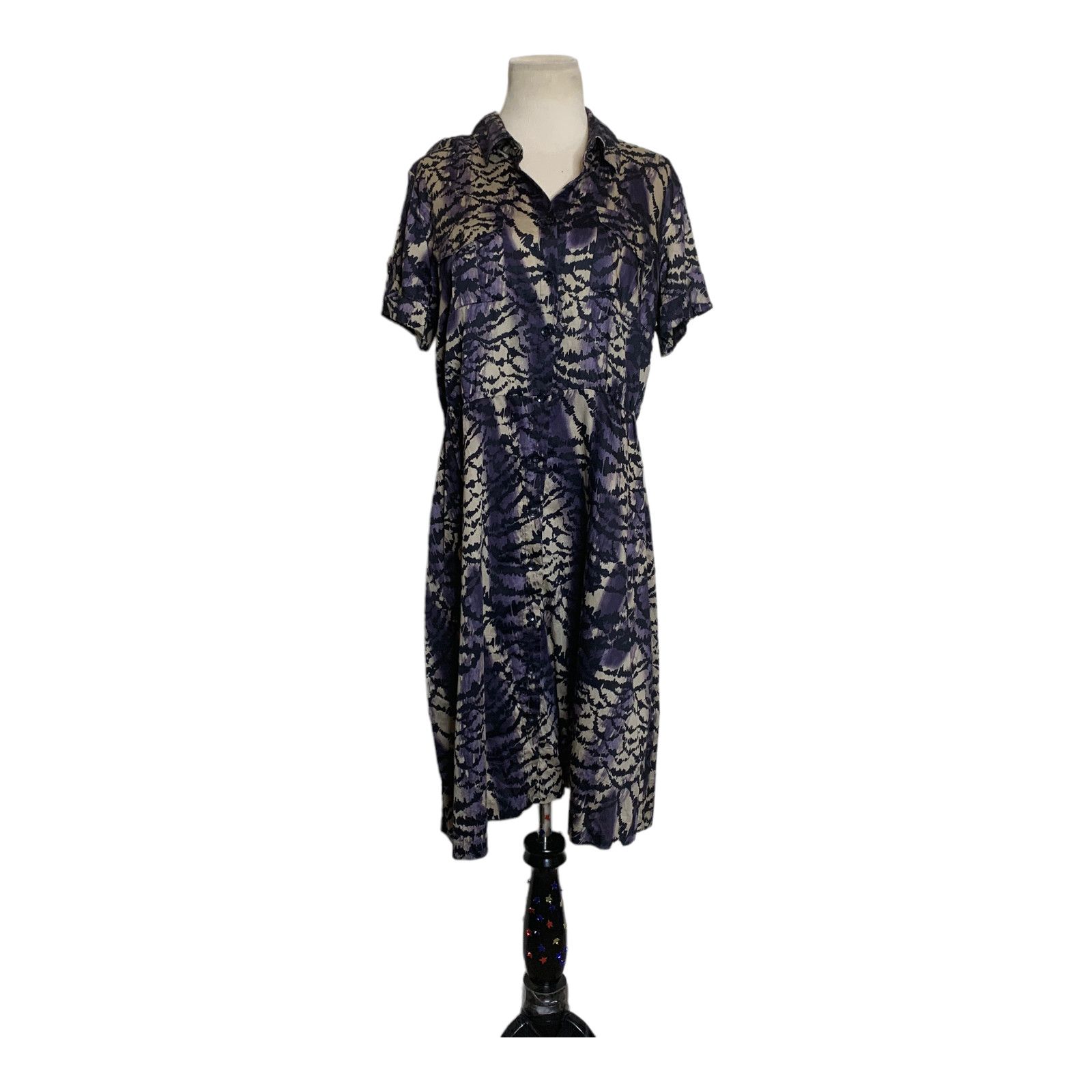 Alfani Alfani animal print short sleeves shirt mini dress size 14 Size XL / US 12-14 / IT 48-50 - 2 Thumbnail