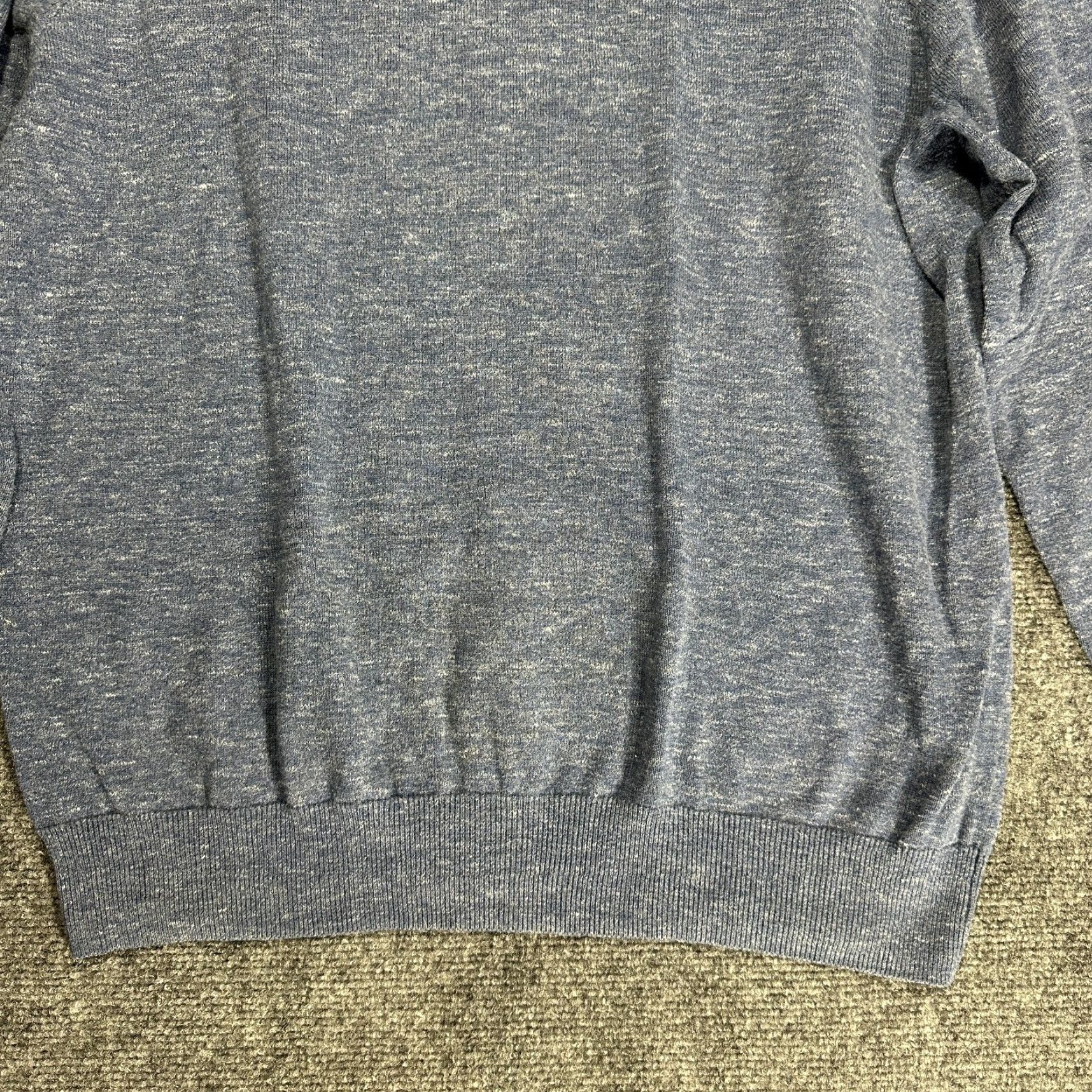J.Crew J.CREW Sweater Mens Large Blue Heathered Cotton Crew Neck Long Sleeve Pullover Size US L / EU 52-54 / 3 - 2 Thumbnail
