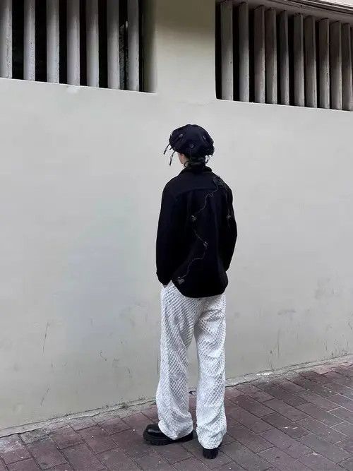VIBE Vintage Y2K double layered fabric ripped baggy trousers Size US 32 / EU 48 - 8 Thumbnail
