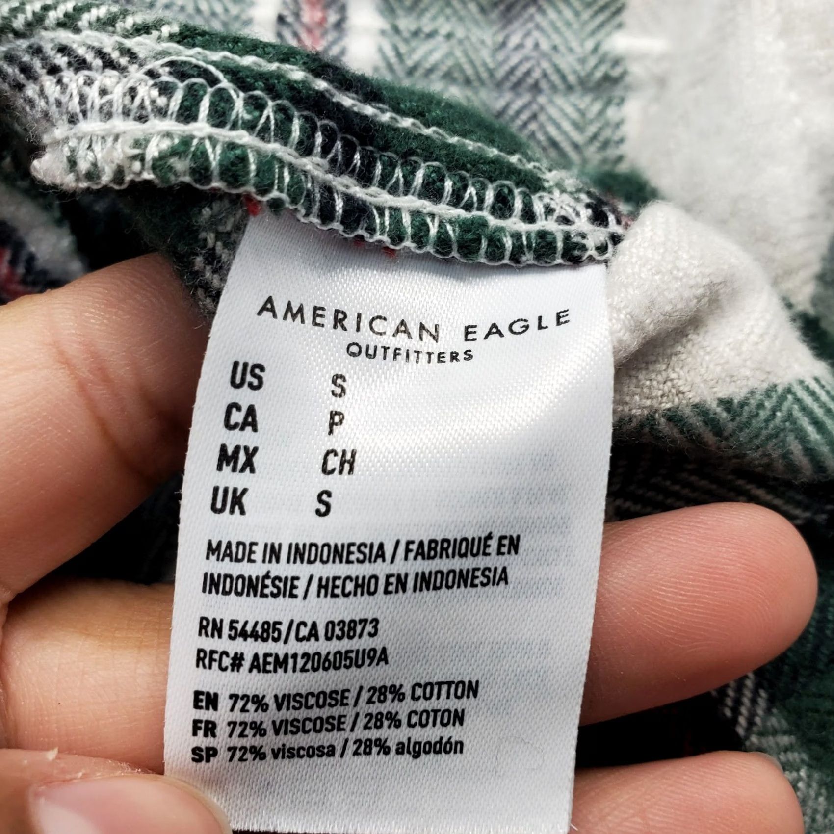 American Eagle Outfitters American Eagle Outfitters Womens Small Multicolor Plaid Soft Flannel Button-Up Shirt - Classic Fit, Casual Size S / US 4 / IT 40 - 6 Thumbnail