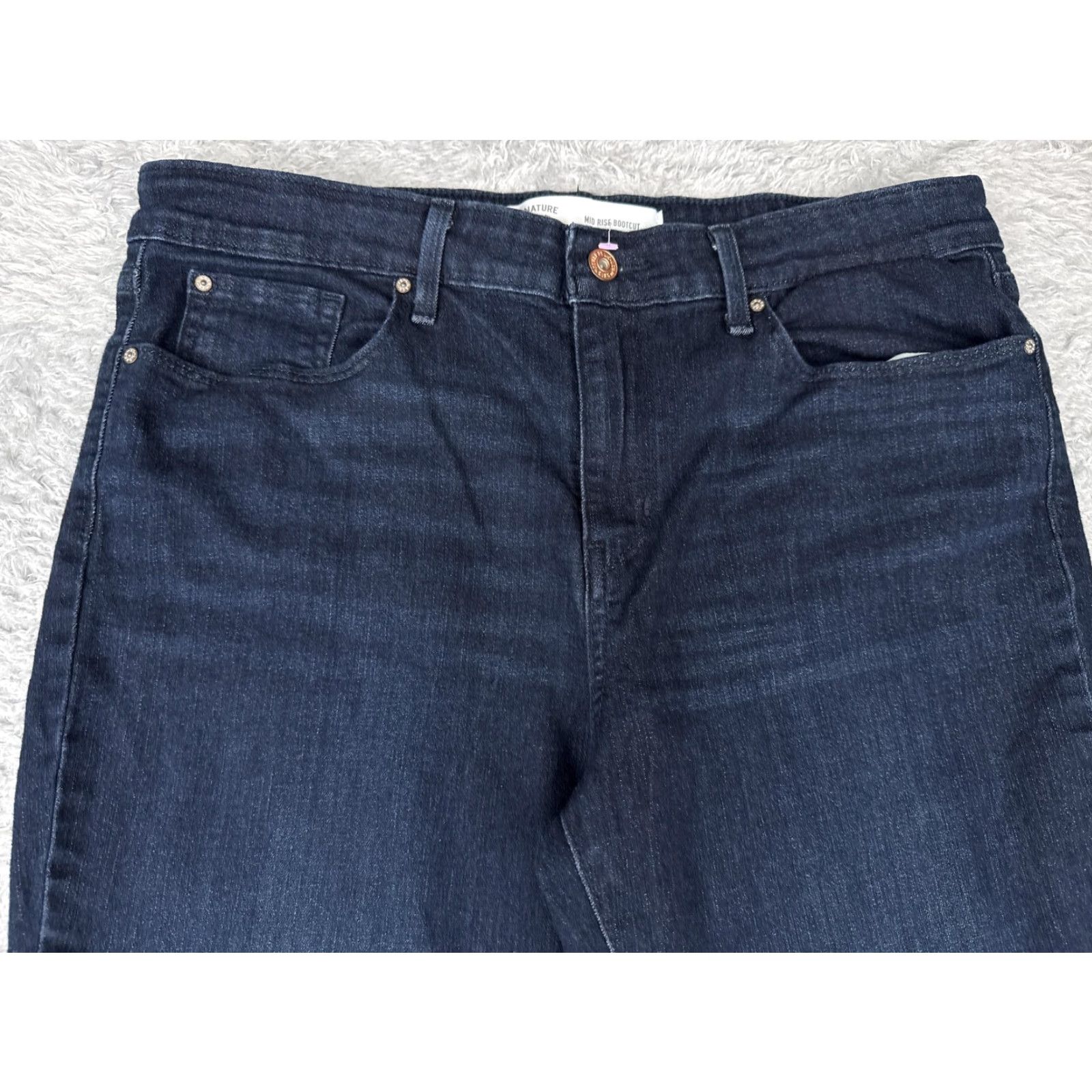 Levi's Signature Levi Strauss Jeans Womens 14 Mid Rise Bootcut Dark Wash Denim 32x32 Size 36" / US 14 / IT 50 - 4 Thumbnail