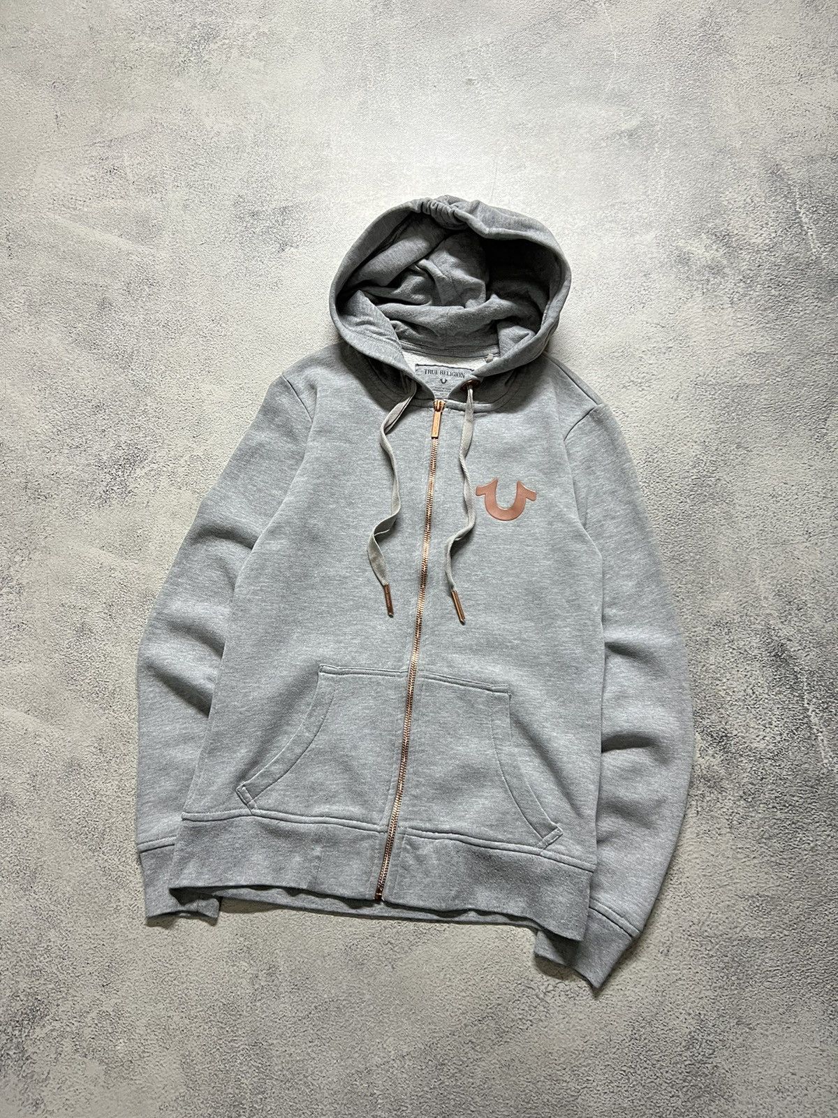 True Religion × Vintage Vintage True Religion Big Logo Hoodie Zip Up Japan 00’s Size XS / US 0-2 / IT 36-38 - 6 Thumbnail