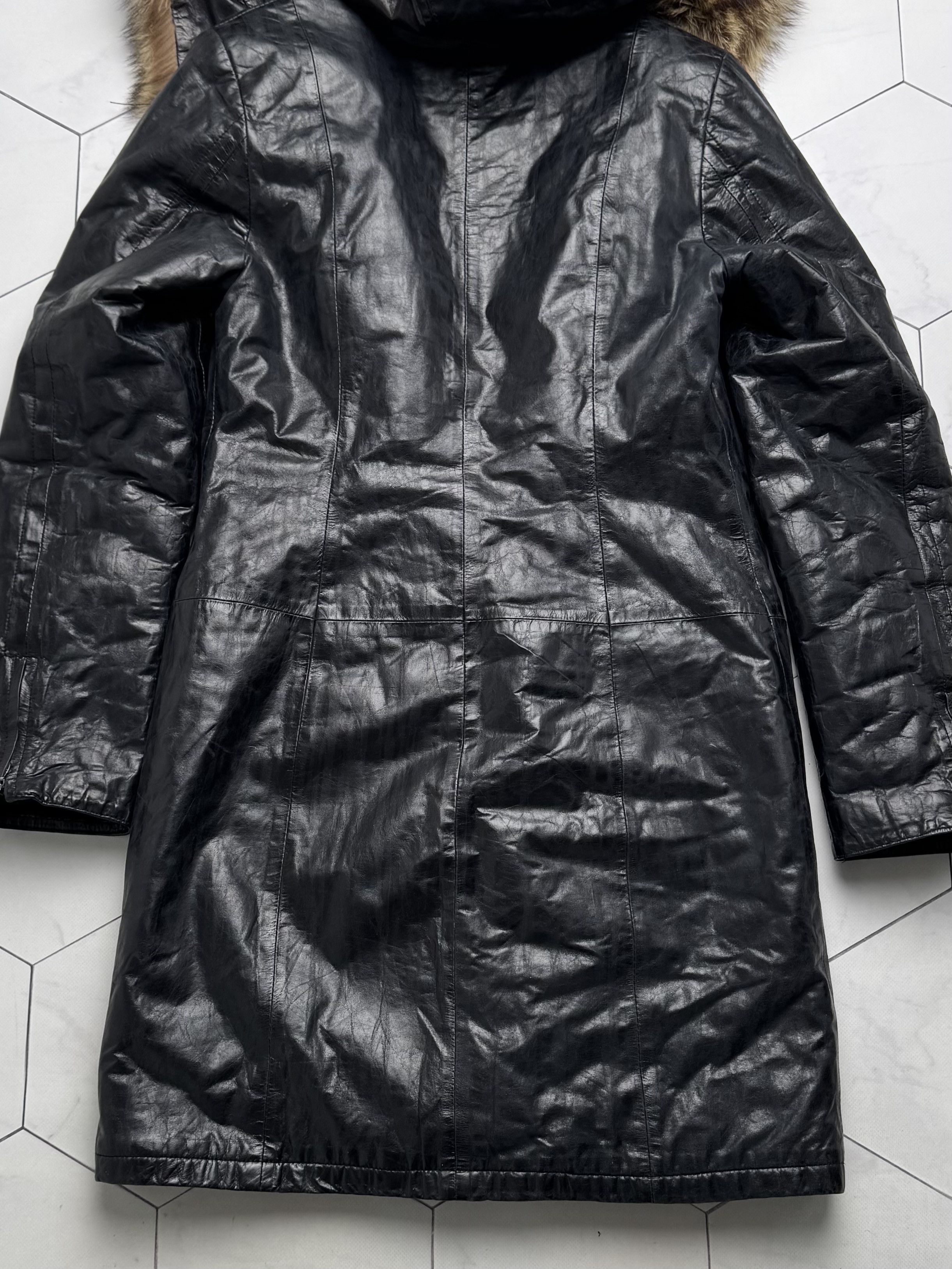 Vintage Vintage Real Sheepskin Hooded Coat (B550) Size L / US 10 / IT 46 - 16 Thumbnail